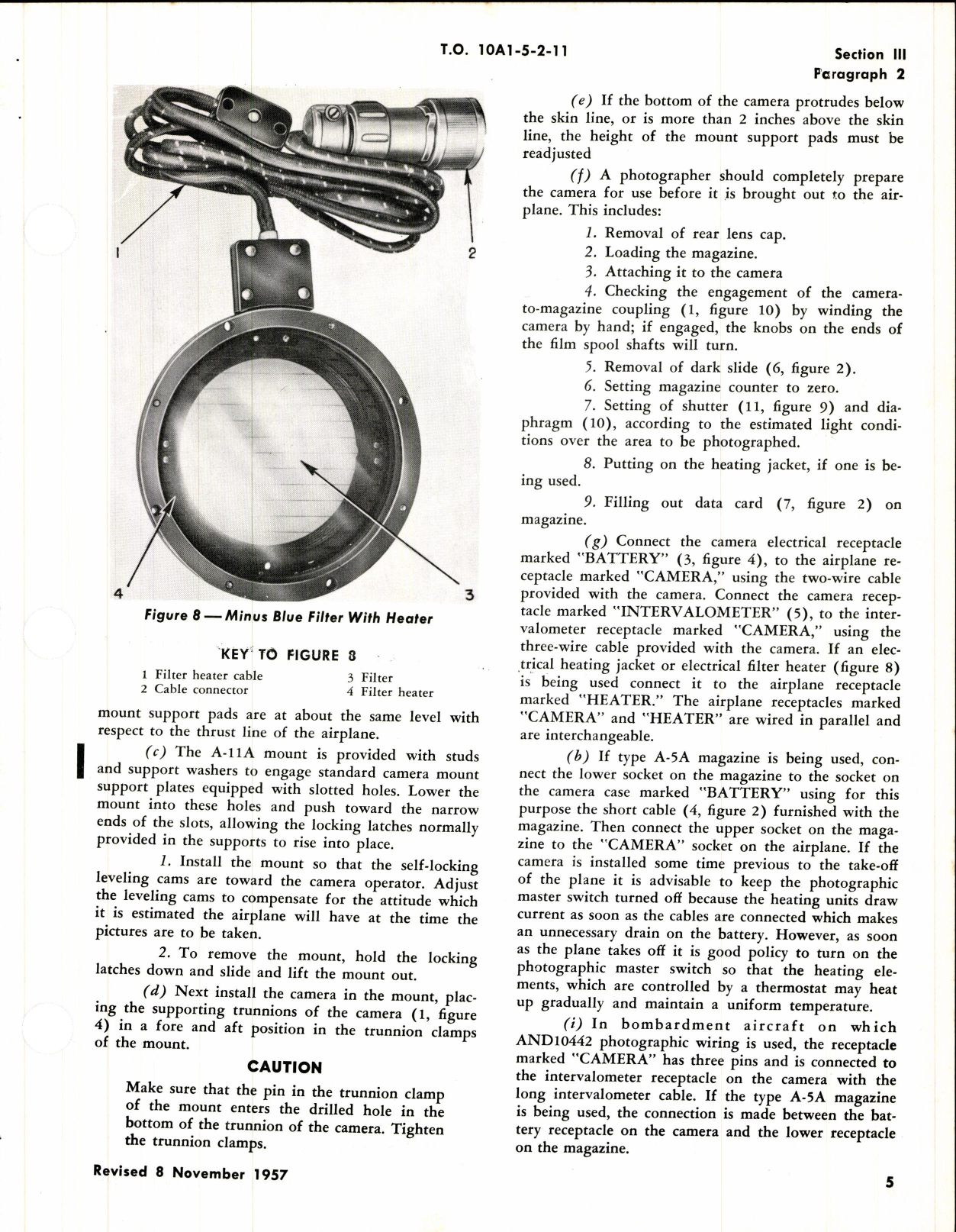 Sample page 7 from AirCorps Library document: Operation, Service, and Overhaul Instructions with Parts Catalog for Aircraft Camera Type K-17B 