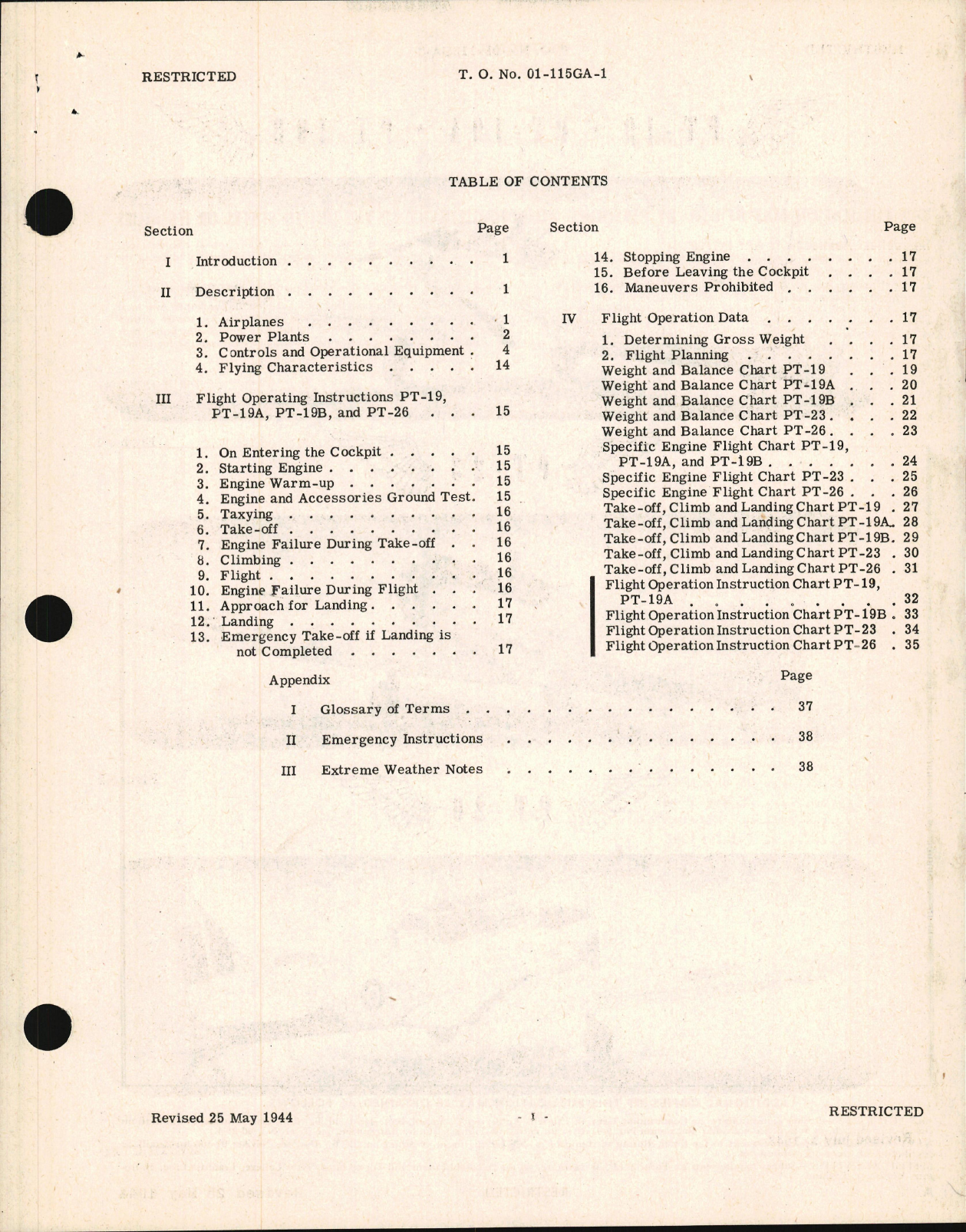 Sample page 5 from AirCorps Library document: Pilot's Flight Operating Instructions for PT-19, -19A, -19B, PT-23, and PT-26