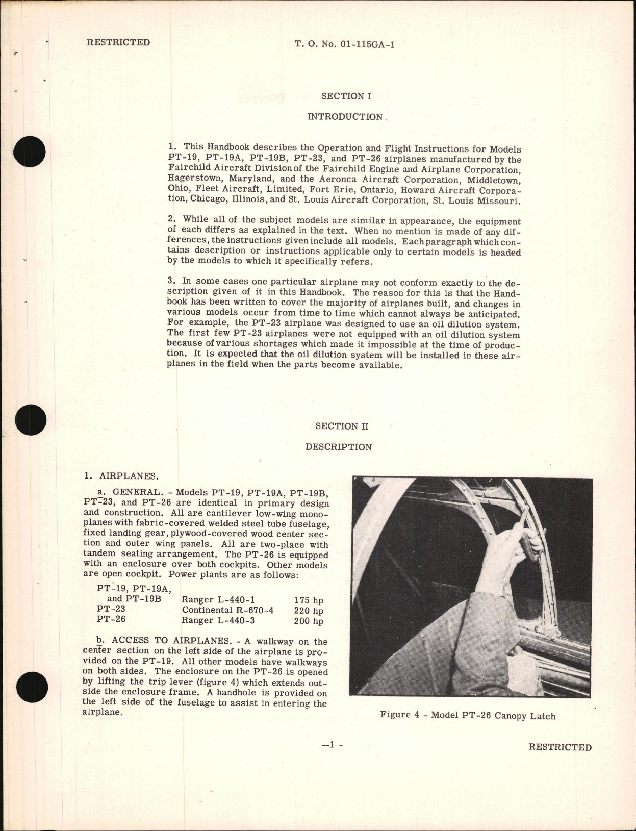 Sample page 7 from AirCorps Library document: Pilot's Flight Operating Instructions for PT-19, -19A, -19B, PT-23, and PT-26