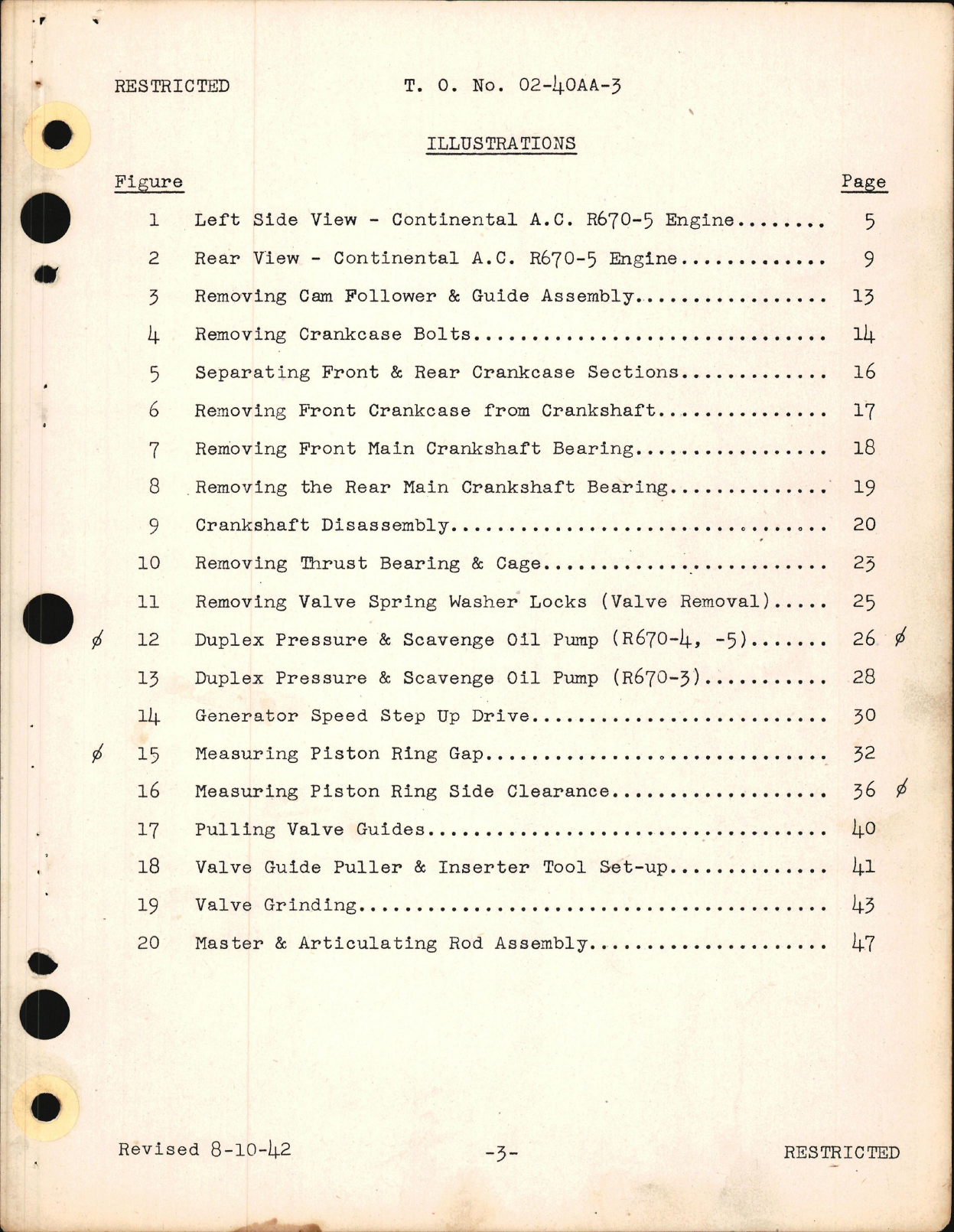 Sample page 5 from AirCorps Library document: Overhaul Instructions for R-670-3, R670-4, and R670-5 Engines