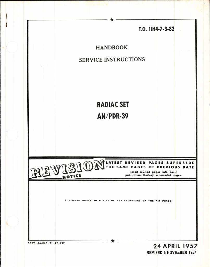 Service Instructions for Radiac Set AN/PDR-39 - AirCorps Library