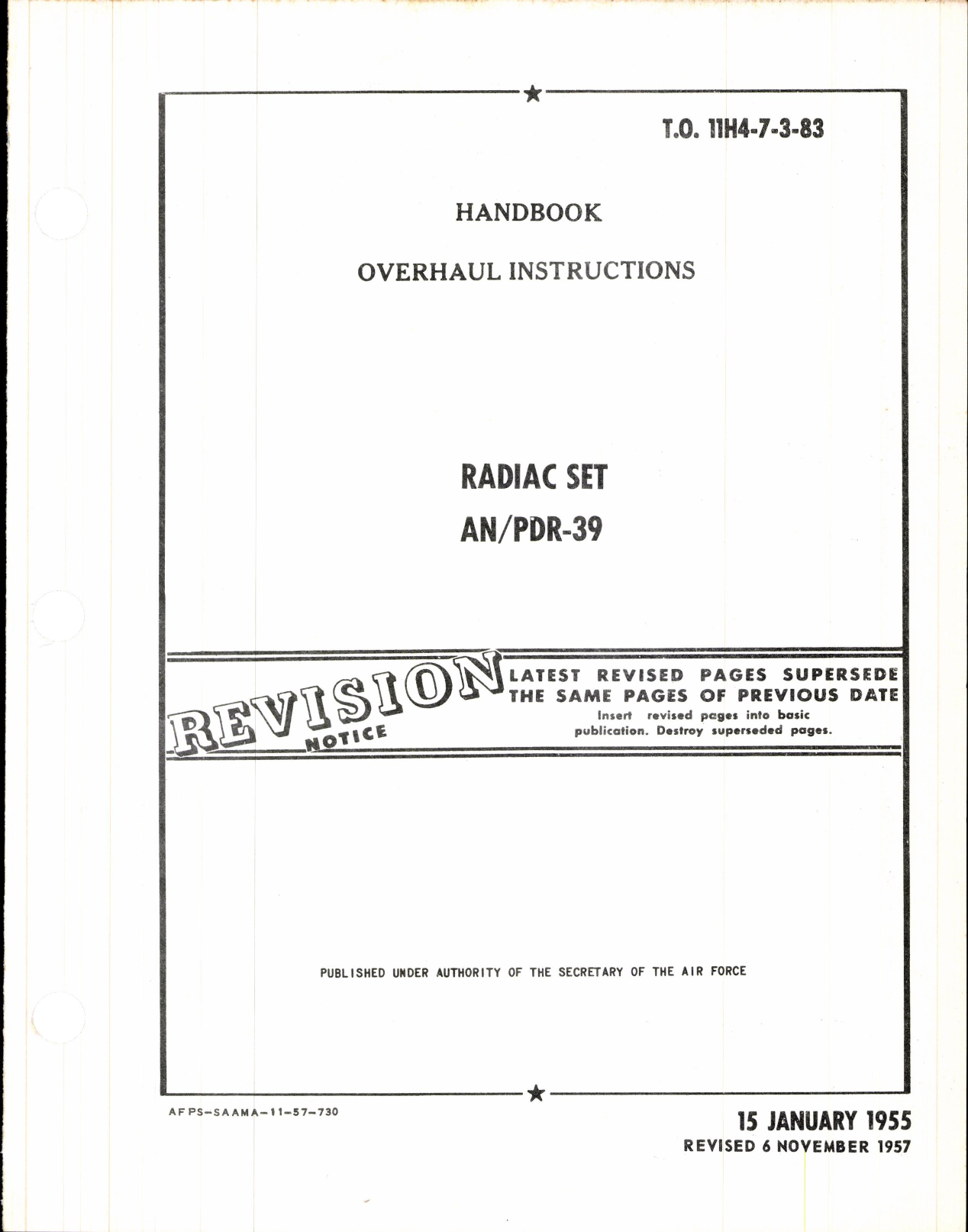 Sample page 1 from AirCorps Library document: Overhaul Instructions for Radiac Set AN/PDR-39