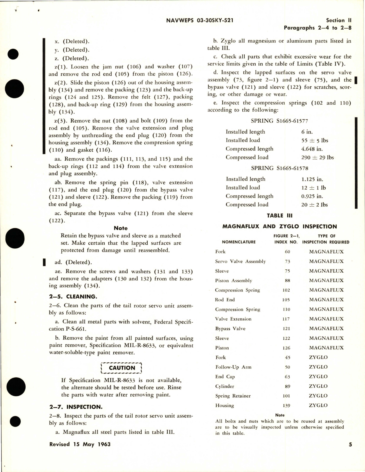 Sample page 5 from AirCorps Library document: Overhaul Instructions for Tail Rotor Servo Unit Assembly and Sub Assembly