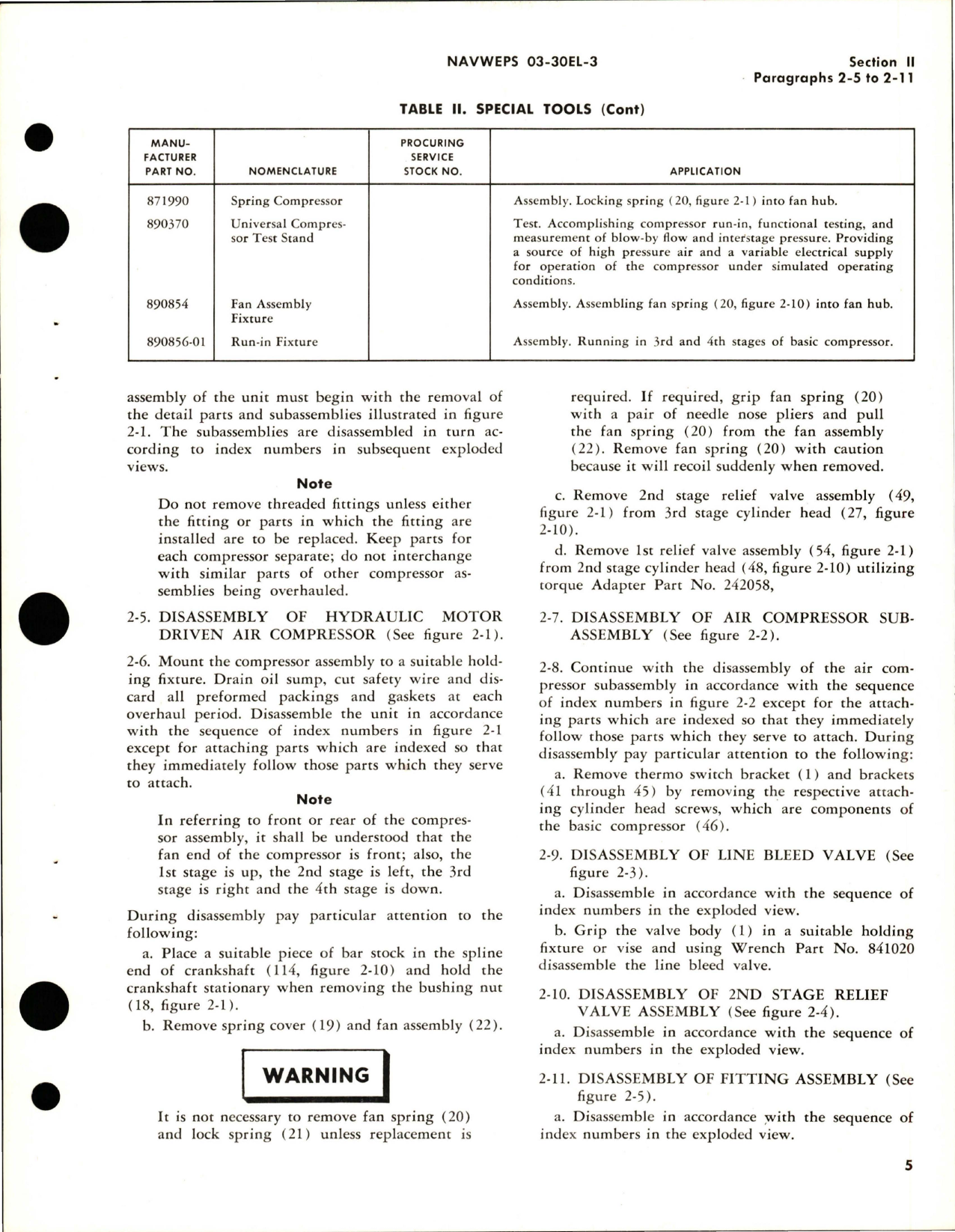Sample page 9 from AirCorps Library document: Overhaul Instructions for Hydraulic Motor Driven Air Compressor - 891406