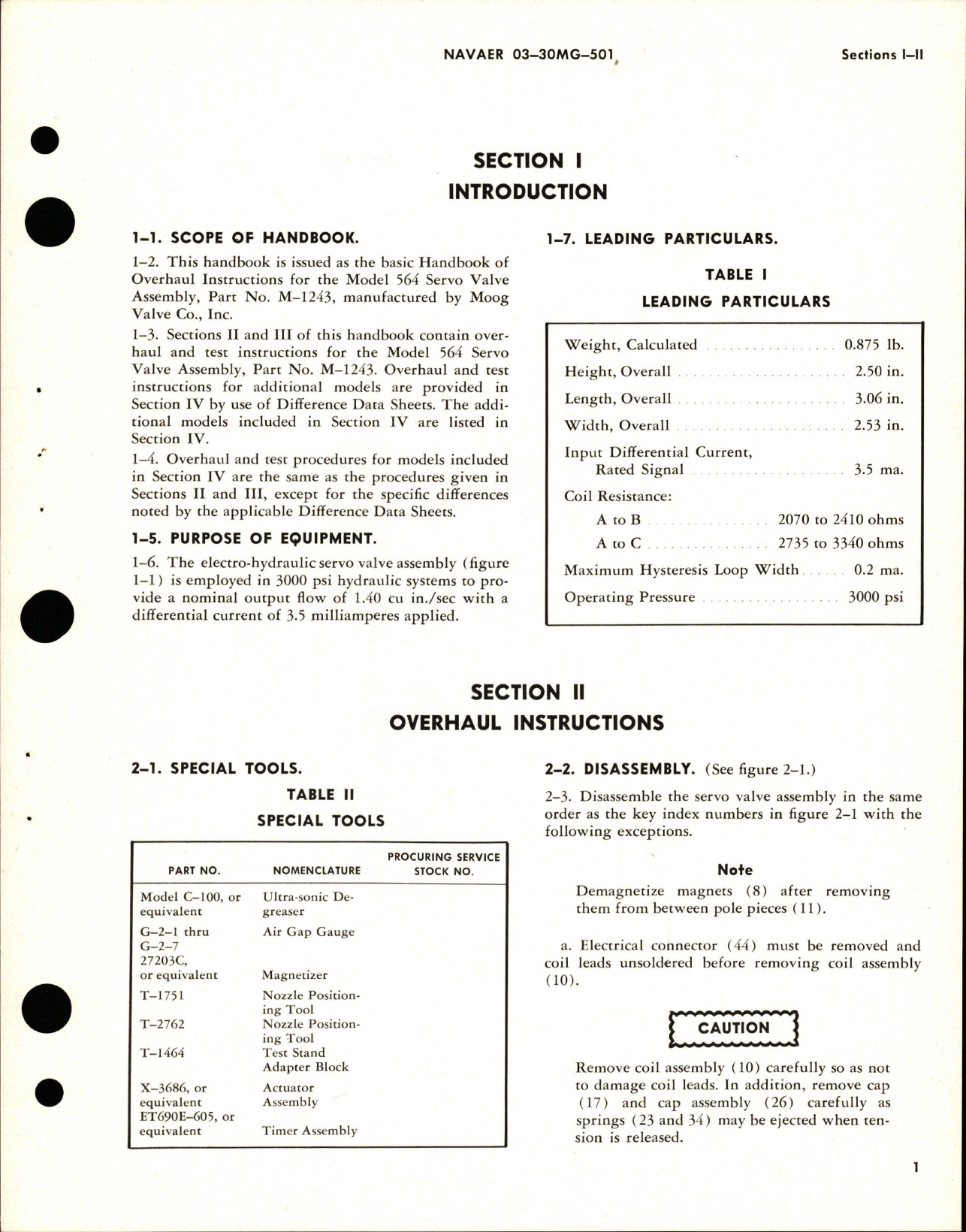 Sample page 5 from AirCorps Library document: Overhaul Instructions for Servo Valve Assembly - Model 564, 564A, and 571A