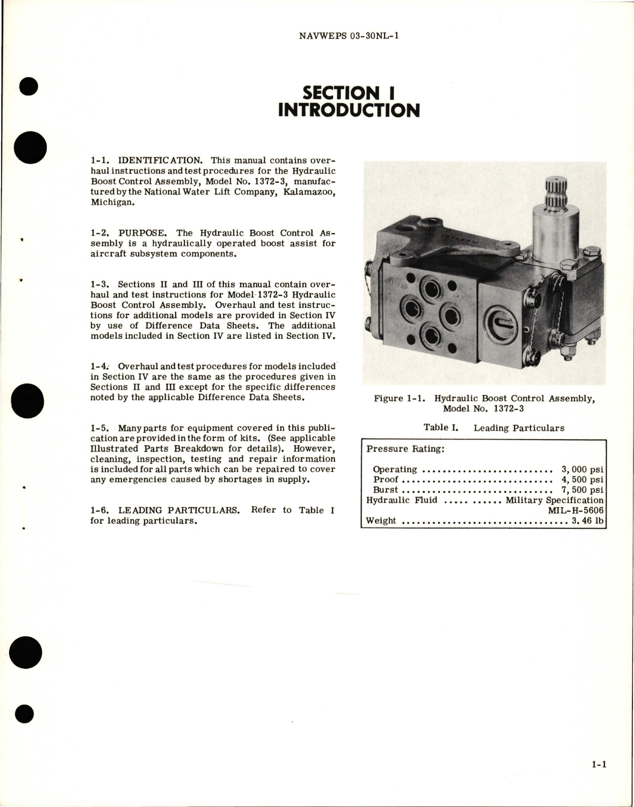 Sample page 5 from AirCorps Library document: Overhaul Instructions for Hydraulic Boost Control Assembly - Parts 137200-3, 137200-4, and 137200-5