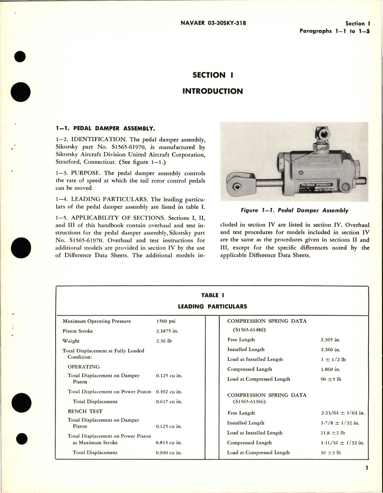 Sample page 5 from AirCorps Library document: Overhaul Instructions for Pedal Damper Assembly - Part S1565-61970 and S1565-61970-1