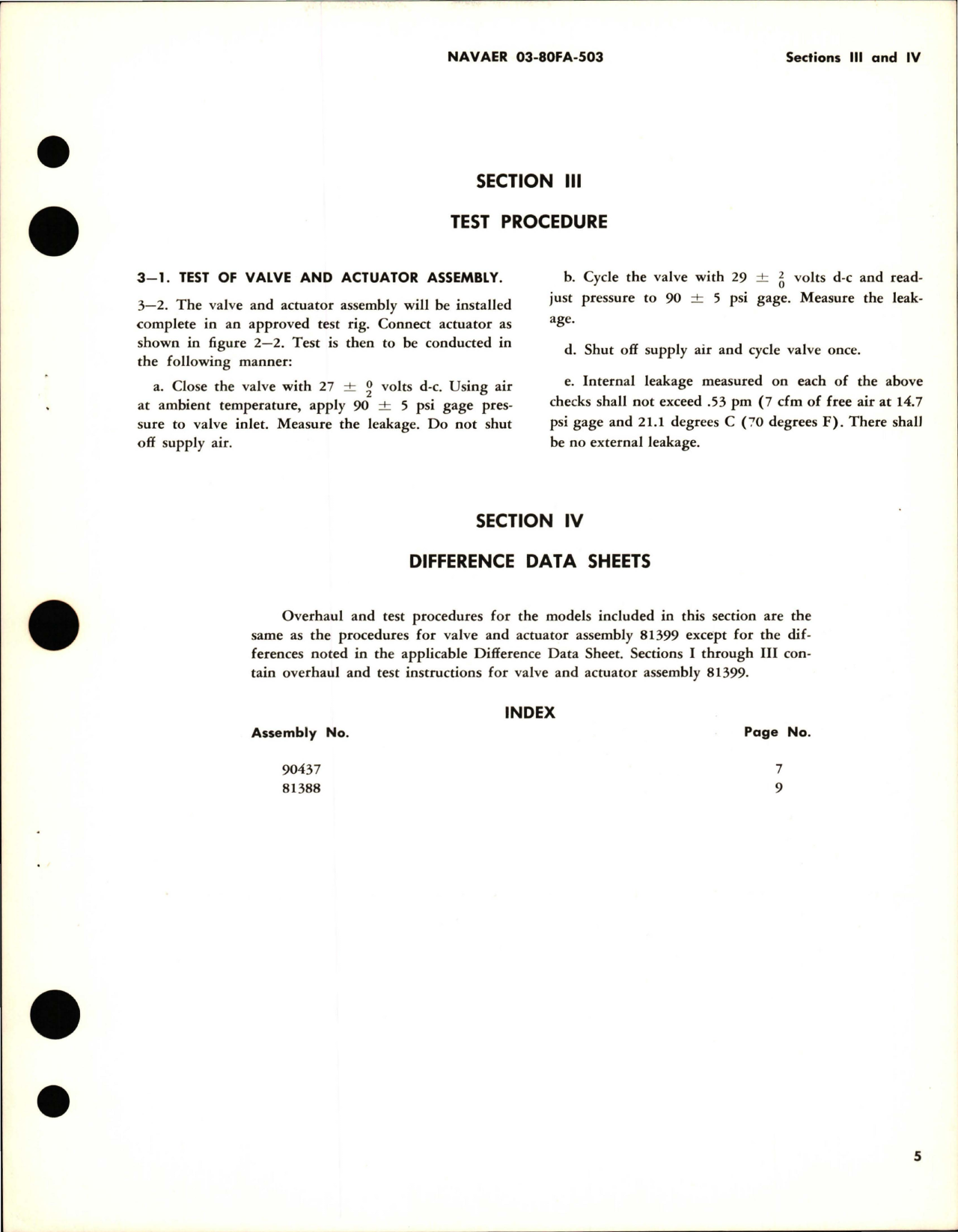 Sample page 9 from AirCorps Library document: Overhaul Instructions for Valve and Actuator Assemblies - Assembly No. 81388, 81399, and 90437