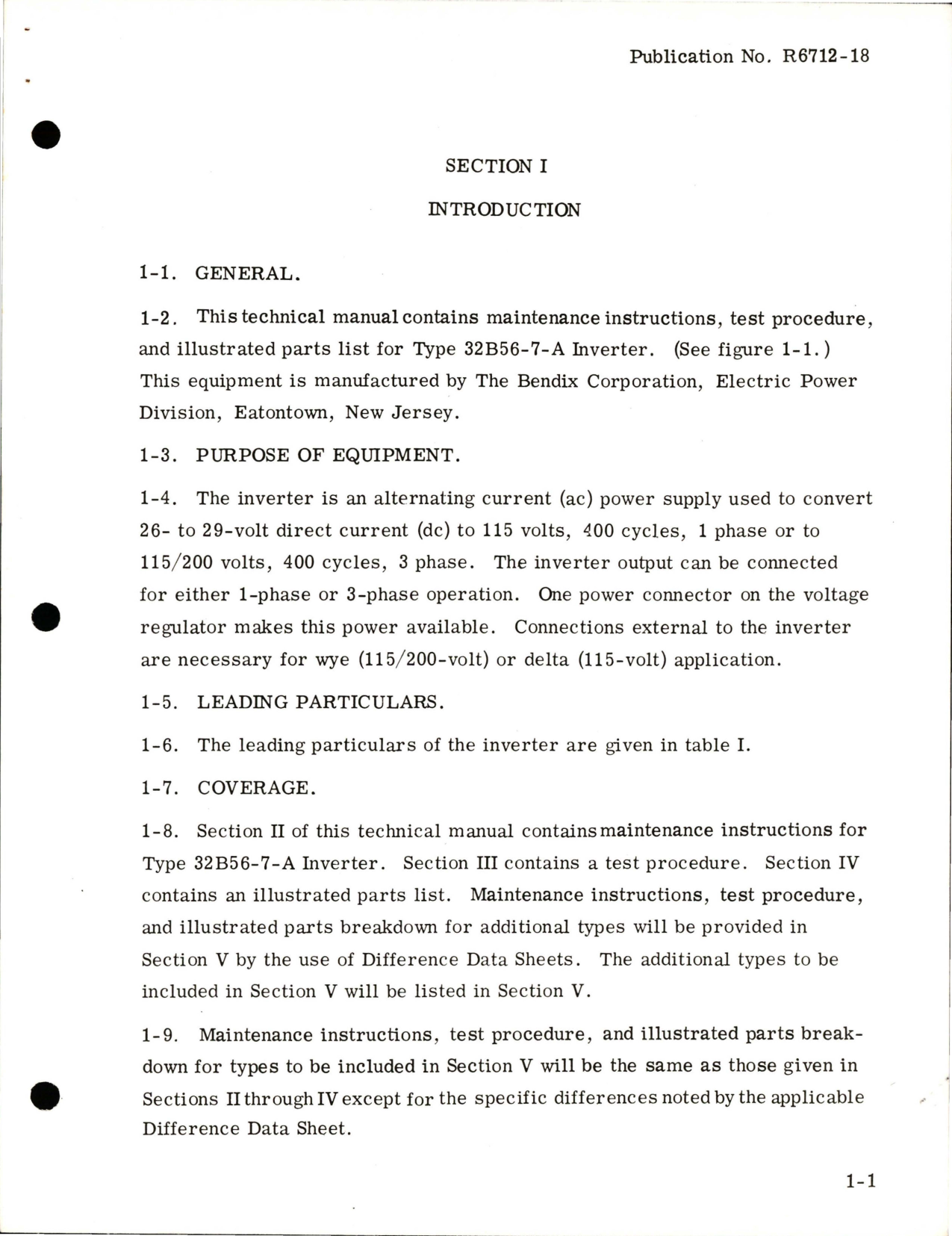 Sample page 9 from AirCorps Library document: Maintenance Instructions with Illustrated Parts List for Inverter - Type 32B56-7-A and 32B56-11-A