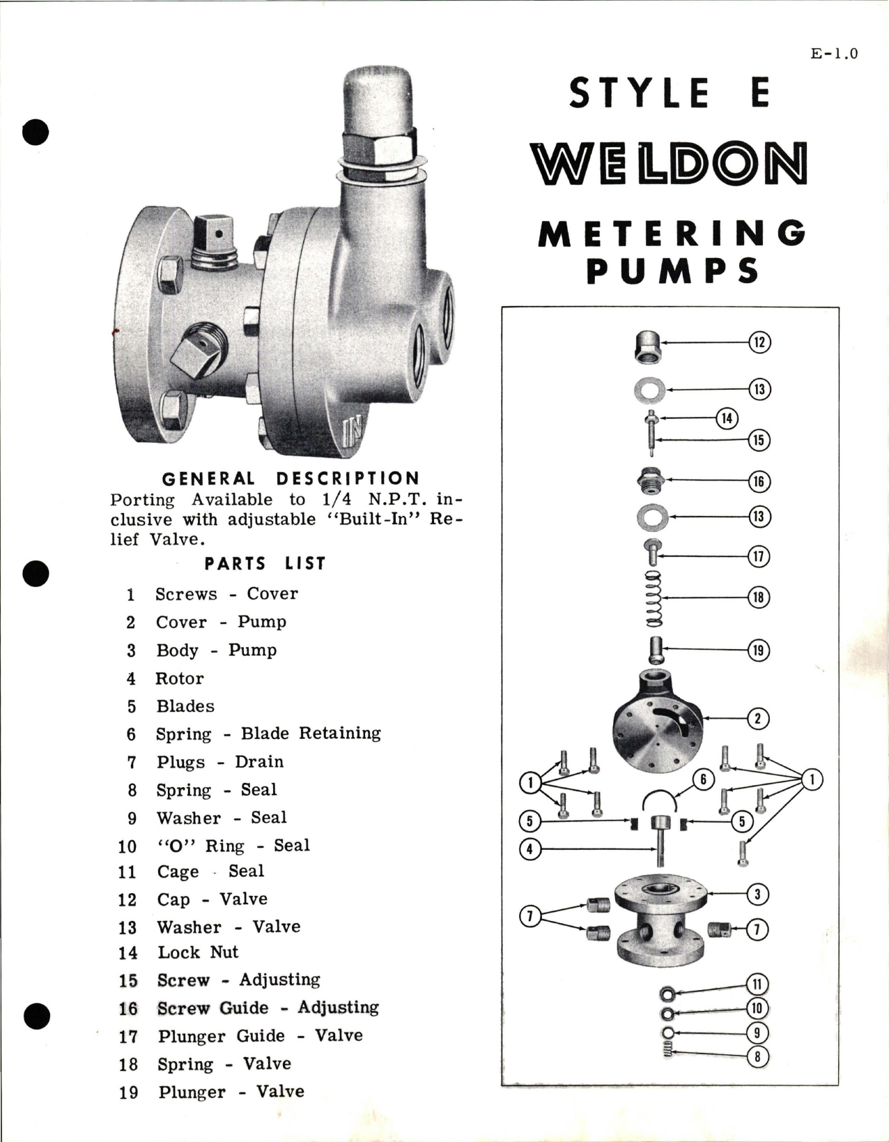 Sample page 5 from AirCorps Library document: Service Information with Test Procedures and Parts List for Fluid Metering Pumps