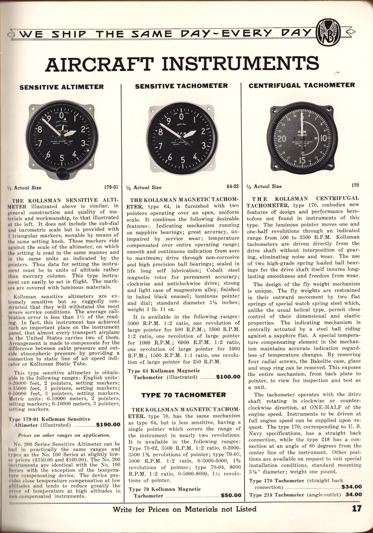 Sample page 27 from AirCorps Library document: Aeronautical Parts & Supplies