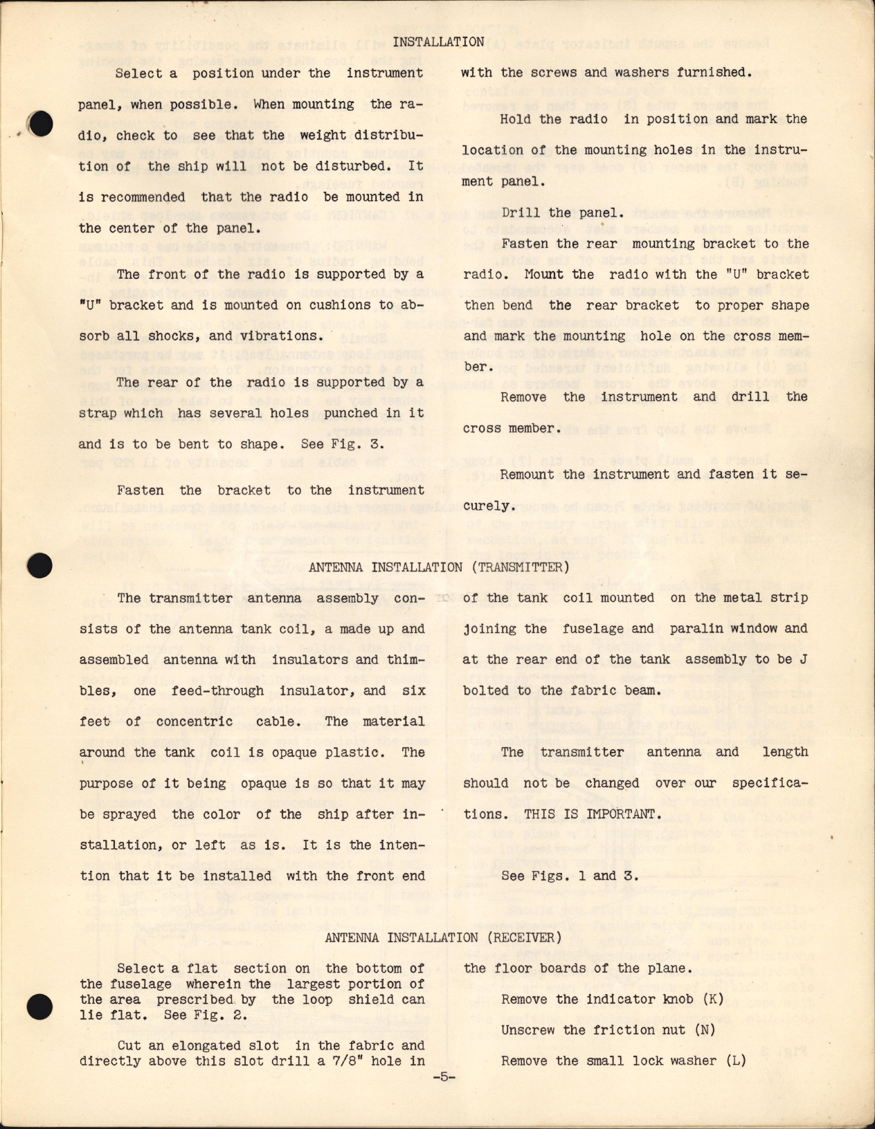 Sample page 5 from AirCorps Library document: Installation Instructions & Service Manual for Model AT-99-22 Tube Transmitter & Receiver