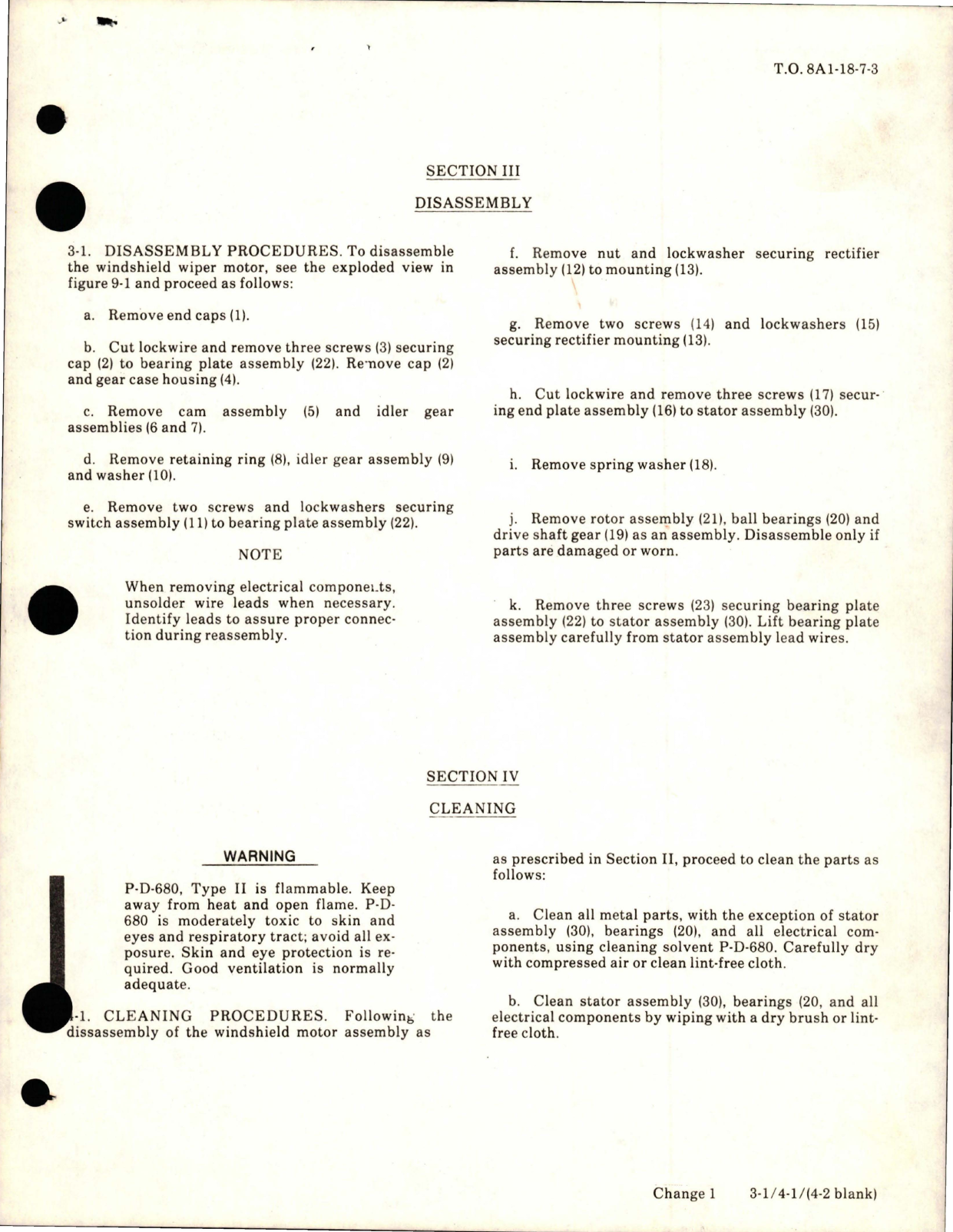 Sample page 7 from AirCorps Library document: Overhaul Instructions with Illustrated Parts Breakdown for Windshield Wiper Motor - Part XW21157-2 