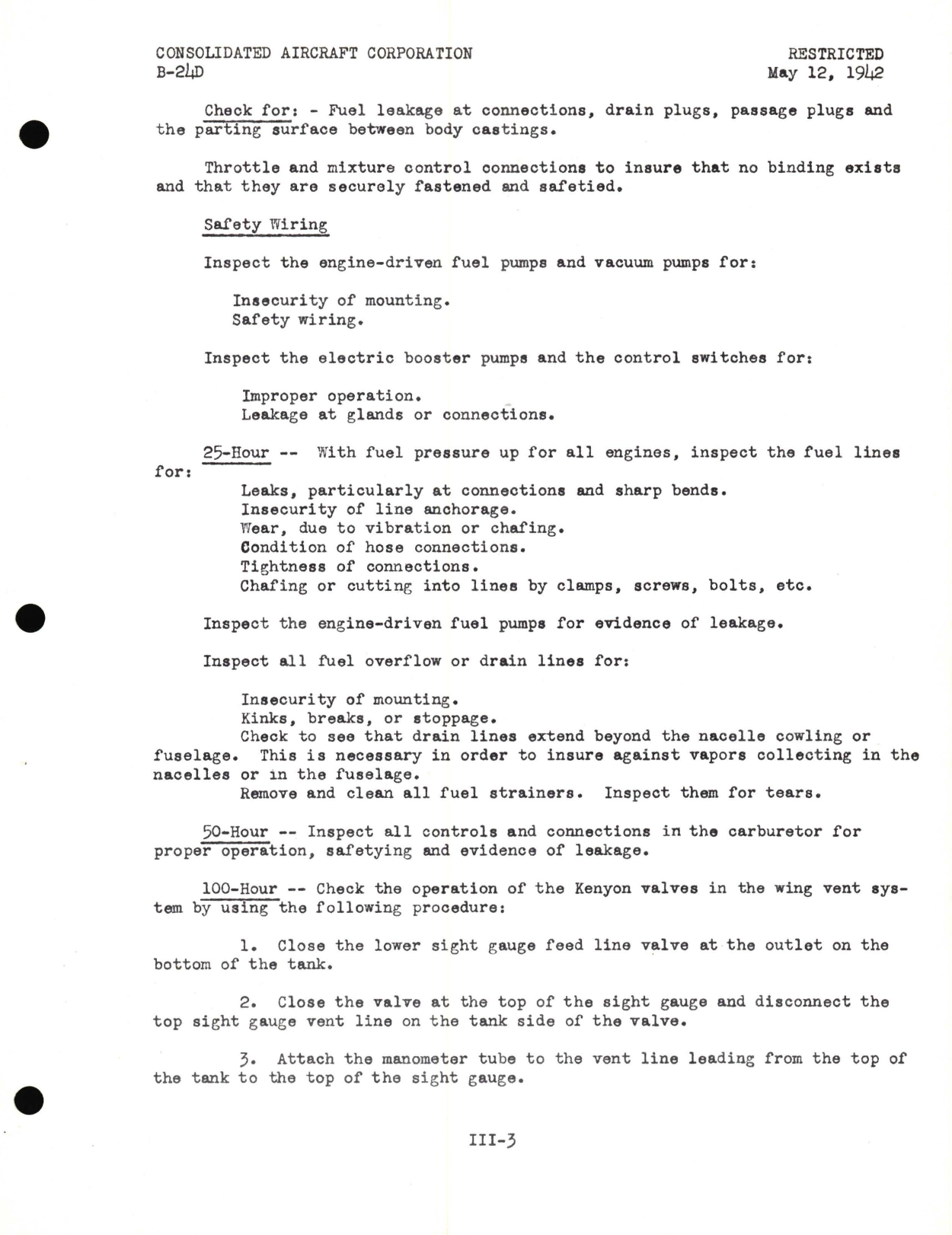 Sample page 7 from AirCorps Library document: Fuel and Oil Systems Information for the Model B-24D