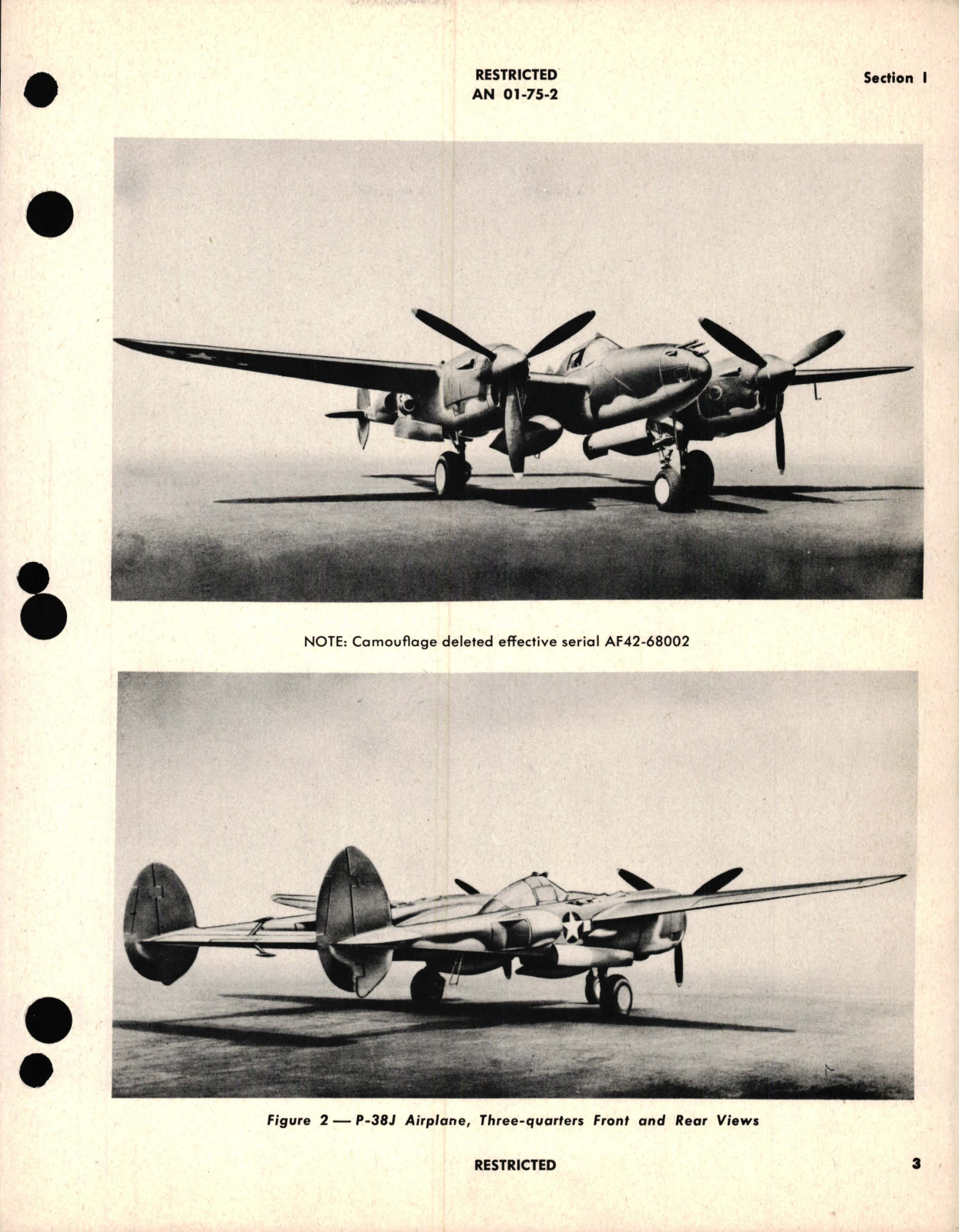 Sample page 9 from AirCorps Library document: Erection and Maintenance Instructions for Army Models P-38, and F-5B-1