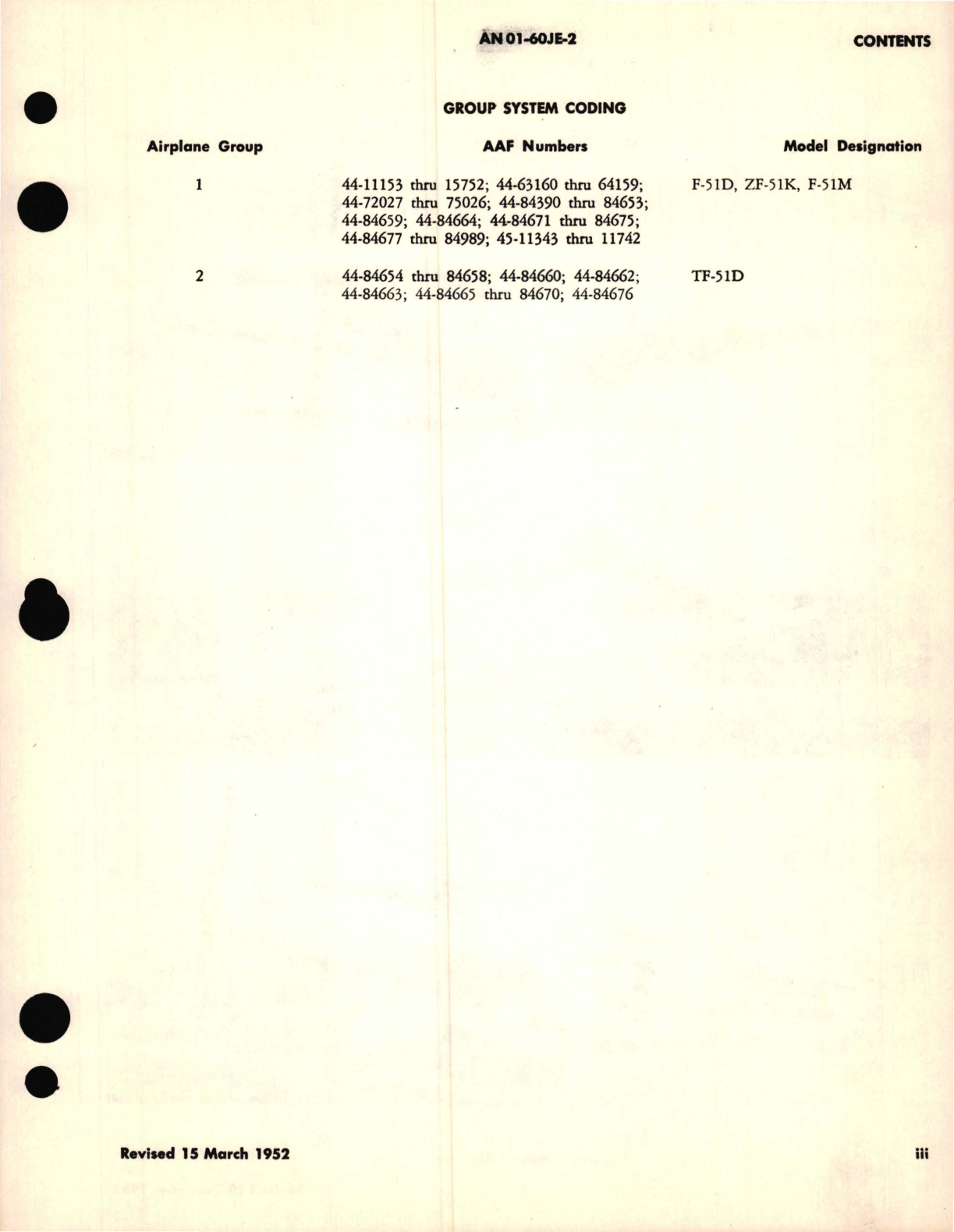 Sample page 7 from AirCorps Library document: Maintenance Instructions for USSAF F-51D, F-51M, ZF-51K, and TF-51D 