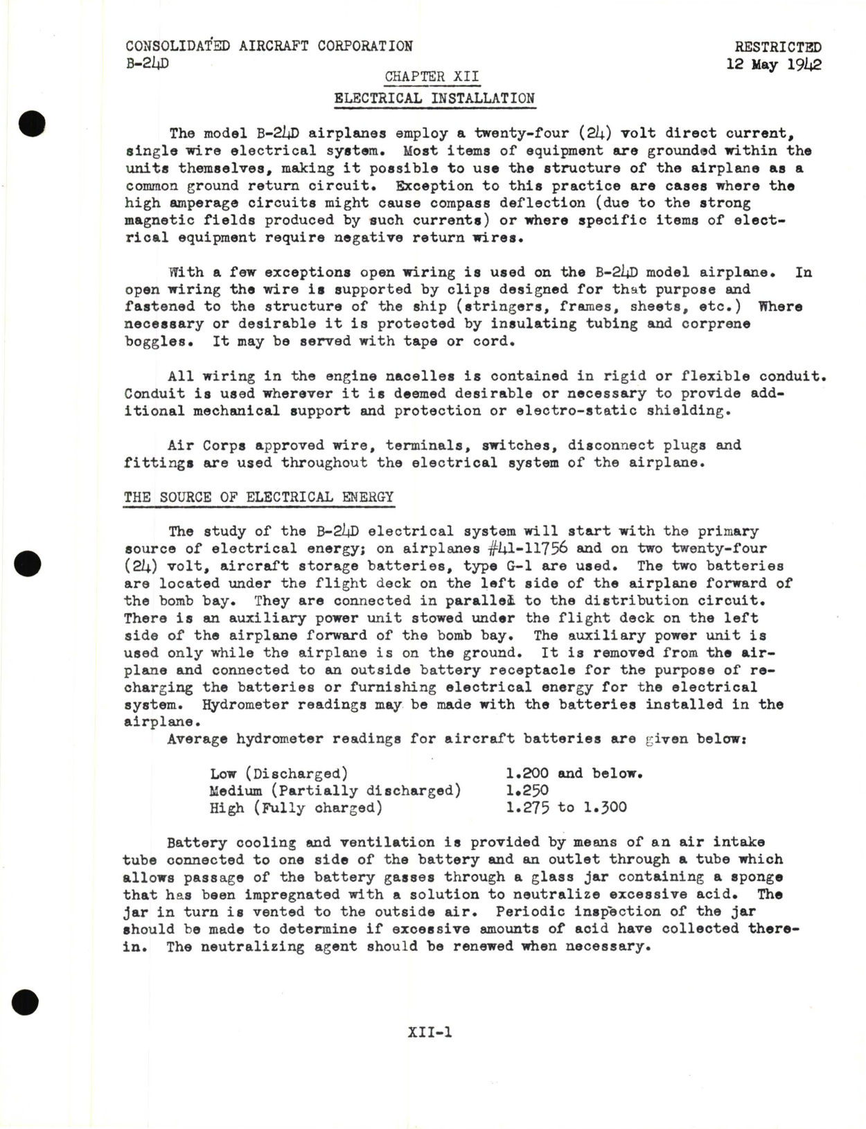 Sample page 5 from AirCorps Library document: Electrical System Information for the Model B-24D