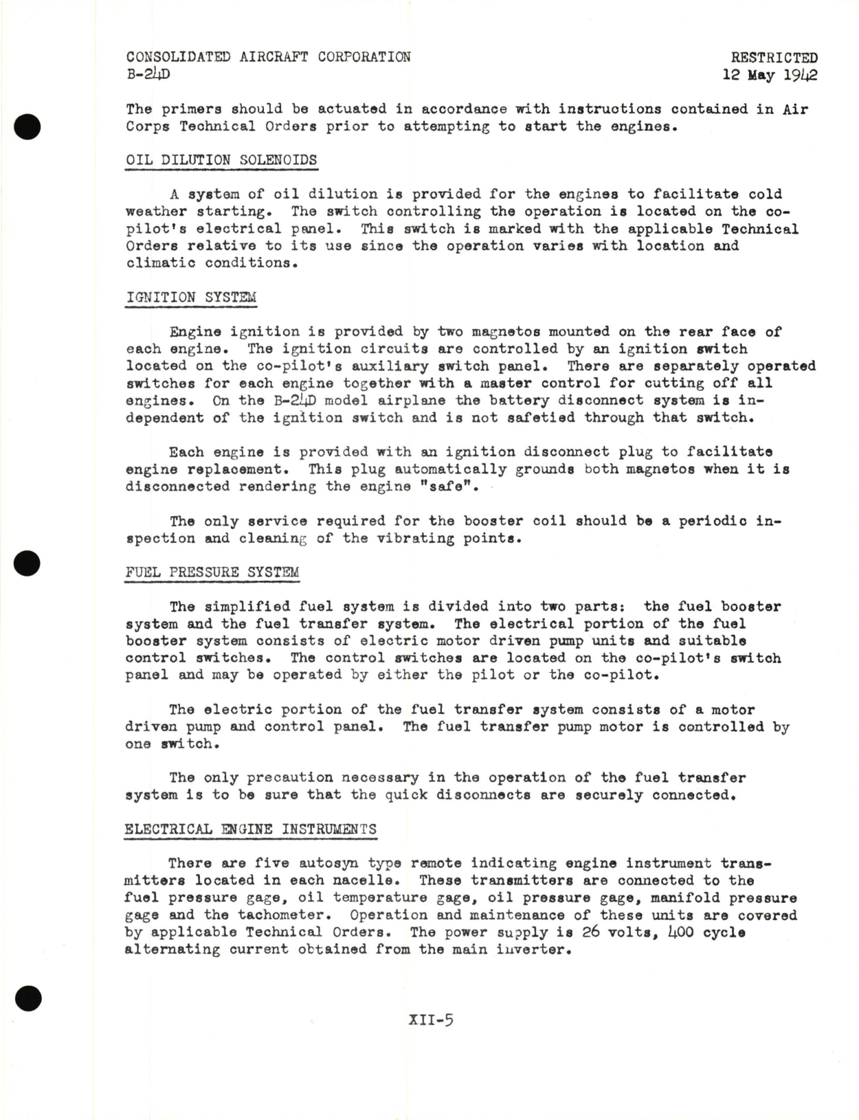 Sample page 9 from AirCorps Library document: Electrical System Information for the Model B-24D