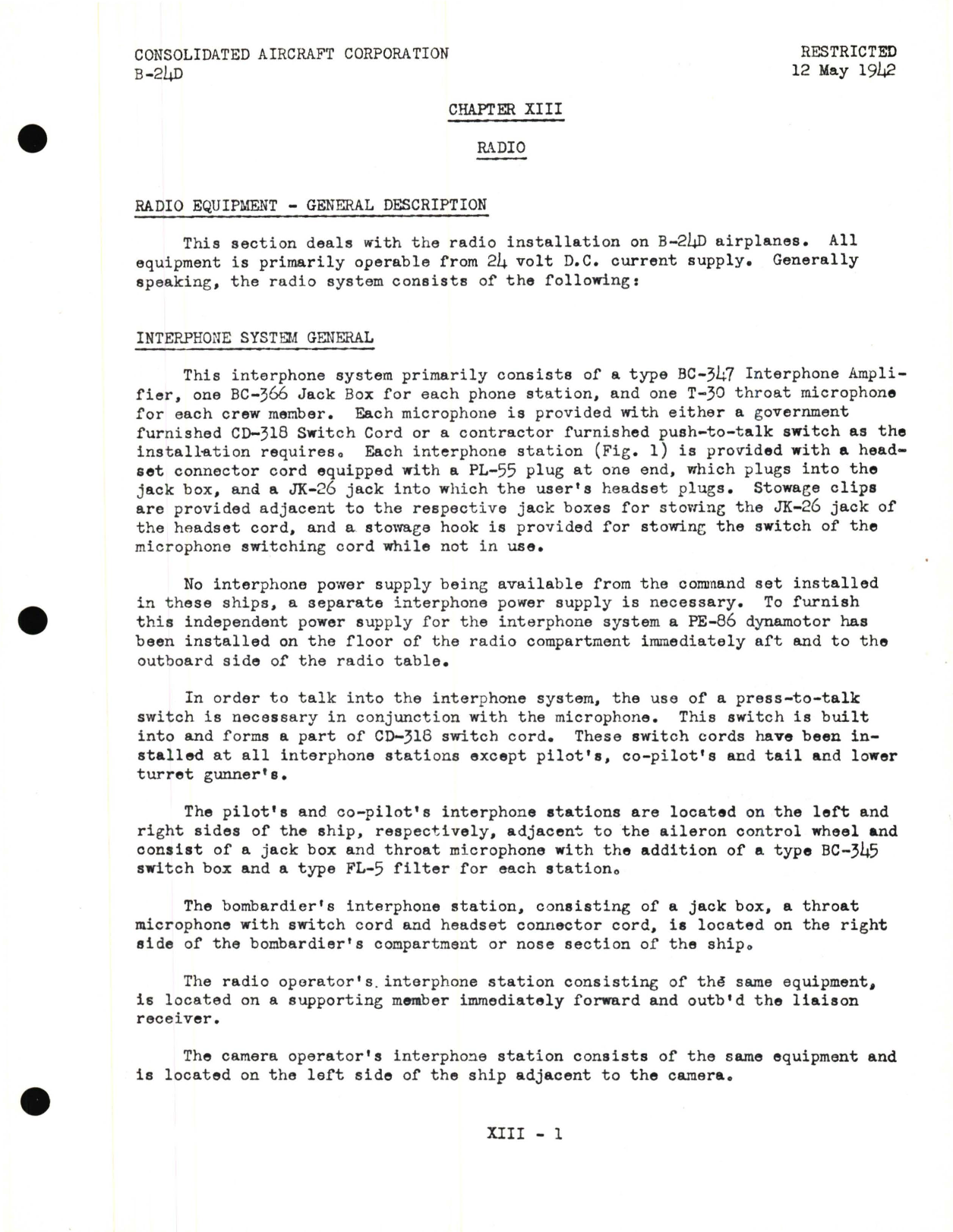 Sample page 5 from AirCorps Library document: Radio Equipment Information for the Model B-24D 