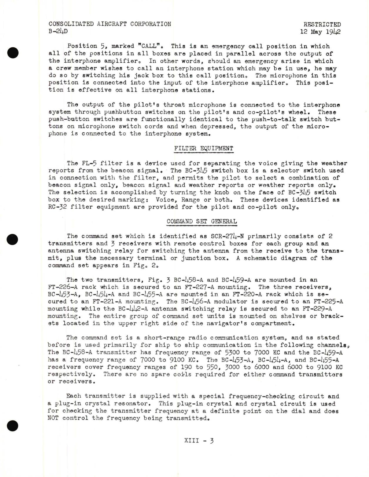 Sample page 9 from AirCorps Library document: Radio Equipment Information for the Model B-24D 