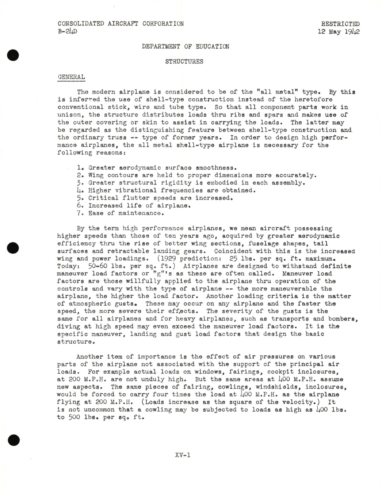 Sample page 5 from AirCorps Library document: Structures Information for the Model B-24D 