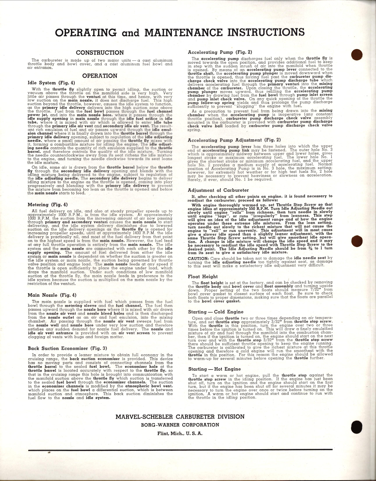 Sample page 2 from AirCorps Library document: Model MA-3P Carburetor as Used on Franklin Aircraft Engines Model 4-AC-176-BA-2