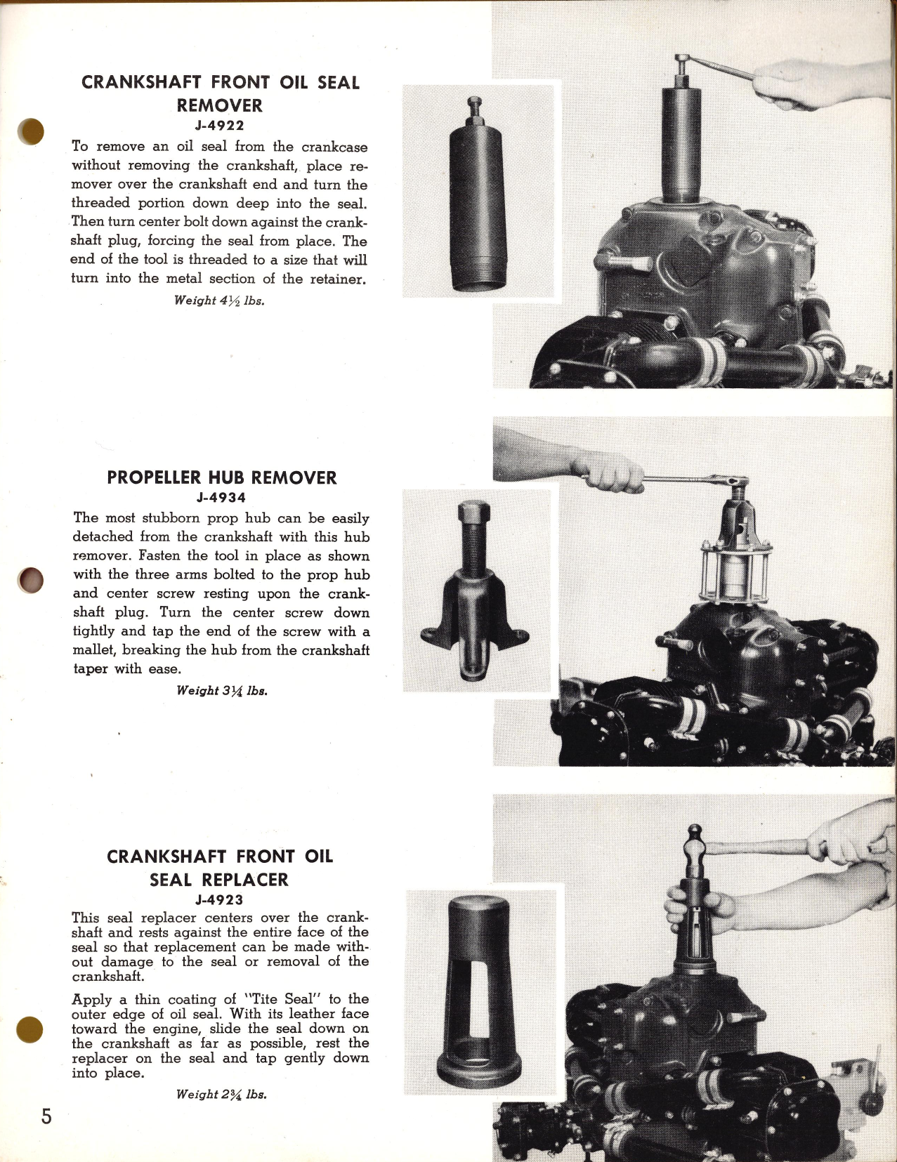 Sample page 9 from AirCorps Library document: Service Tools for Continental Light Aircraft Engines