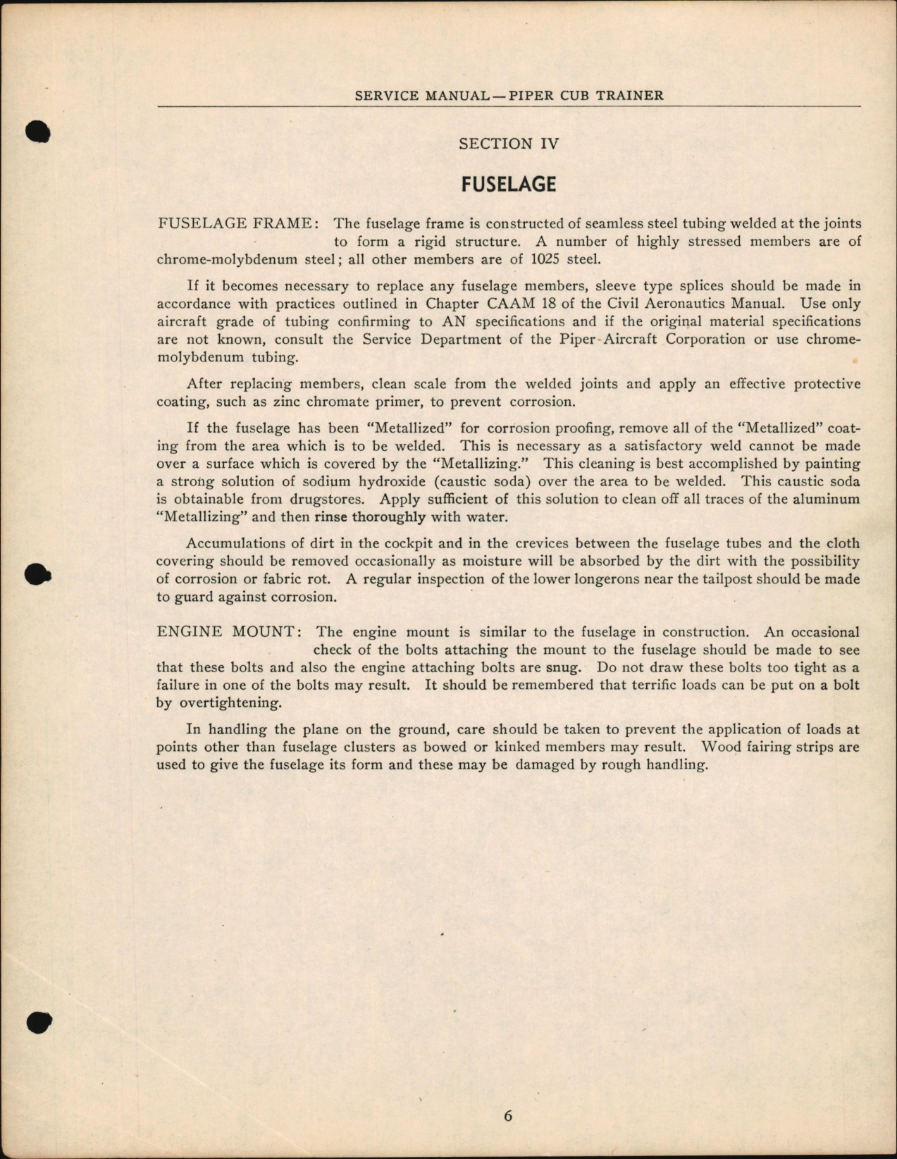 Sample page 9 from AirCorps Library document: Service Manual for Piper Cub Trainer