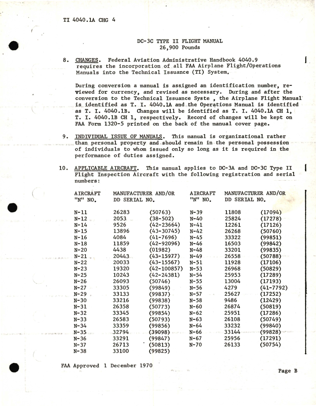 Sample page 7 from AirCorps Library document: DC-3C Type 2 Flight Manual