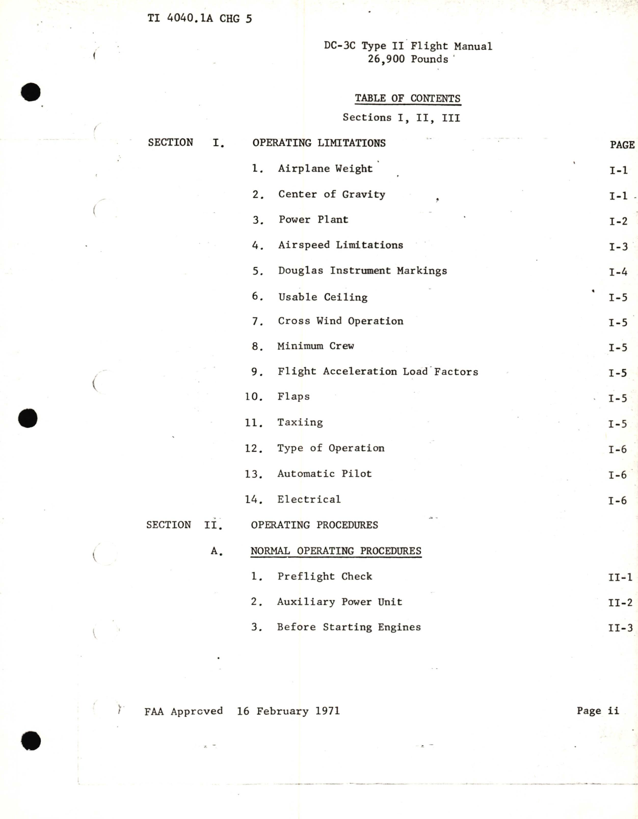 Sample page 9 from AirCorps Library document: DC-3C Type 2 Flight Manual