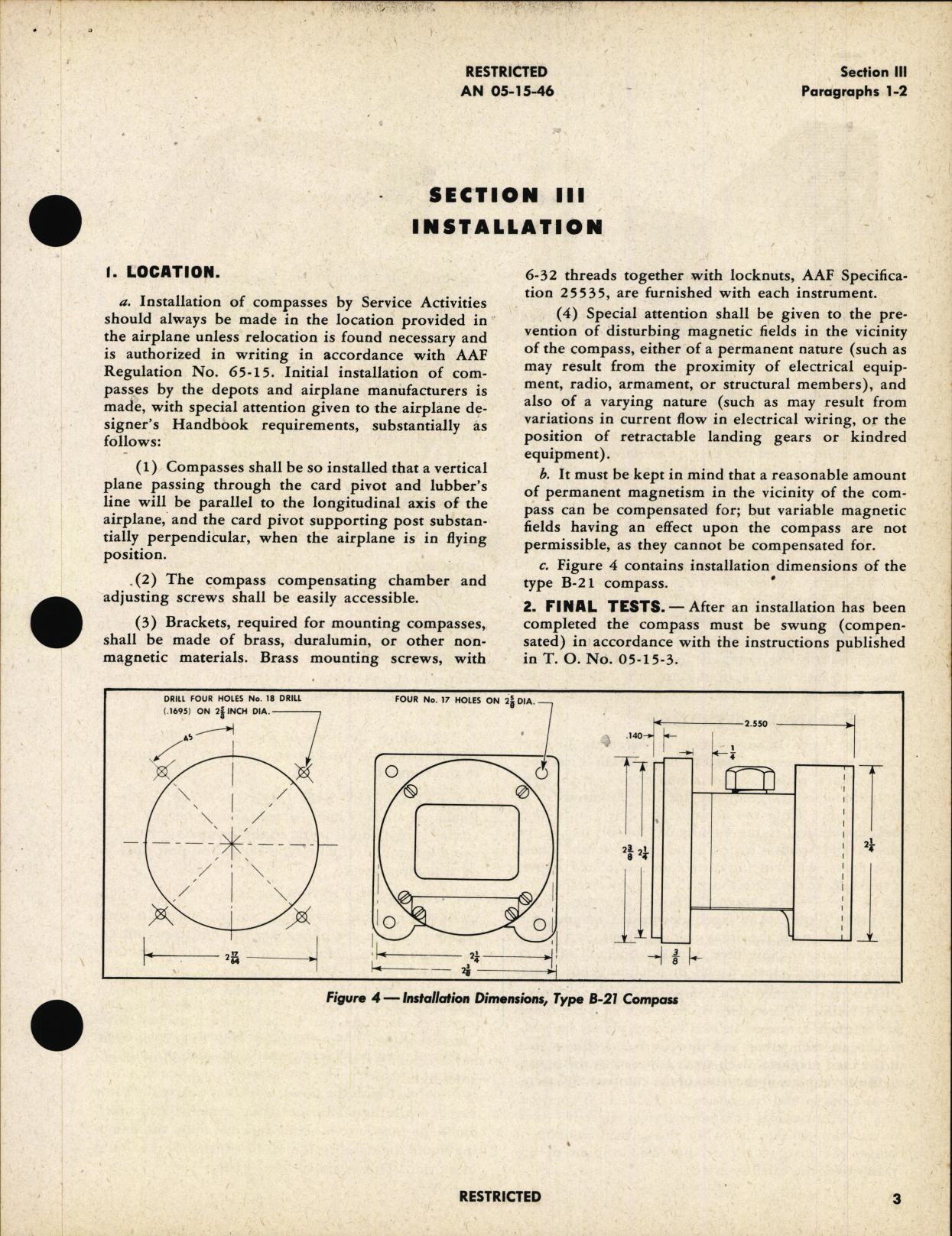Sample page 7 from AirCorps Library document: Handbook of Instructions with Parts Catalog for Magnetic Compass Type B-21
