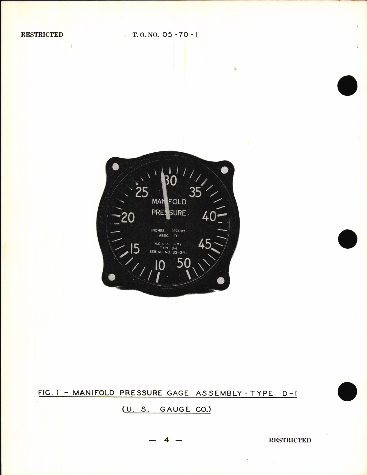 Sample page 6 from AirCorps Library document: Handbook of Instructions with Parts Catalog For Manifold Pressure Gage Types D-1 and D-2
