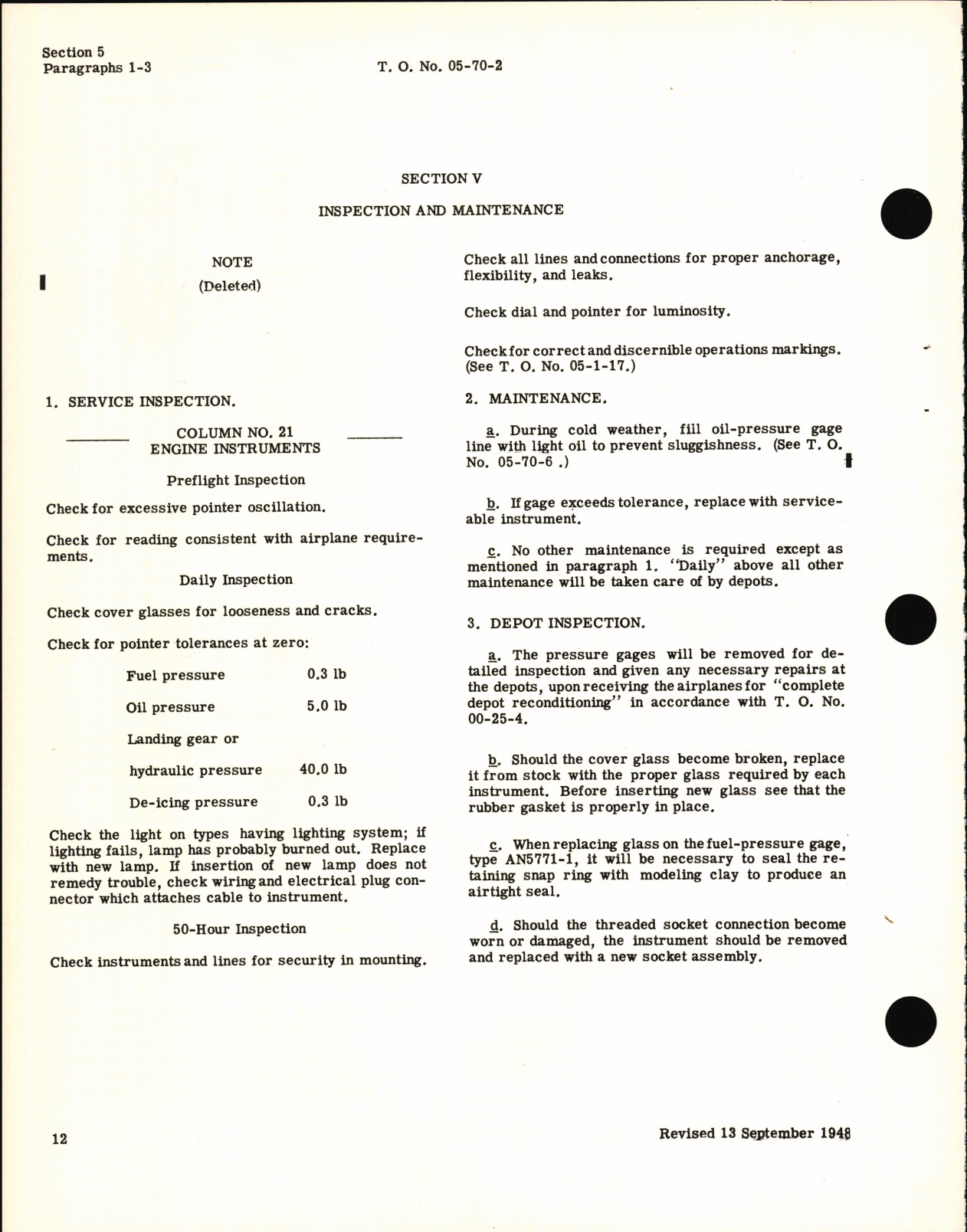Sample page 6 from AirCorps Library document: Operation, Service, & Overhaul Instructions for Pressure Gages
