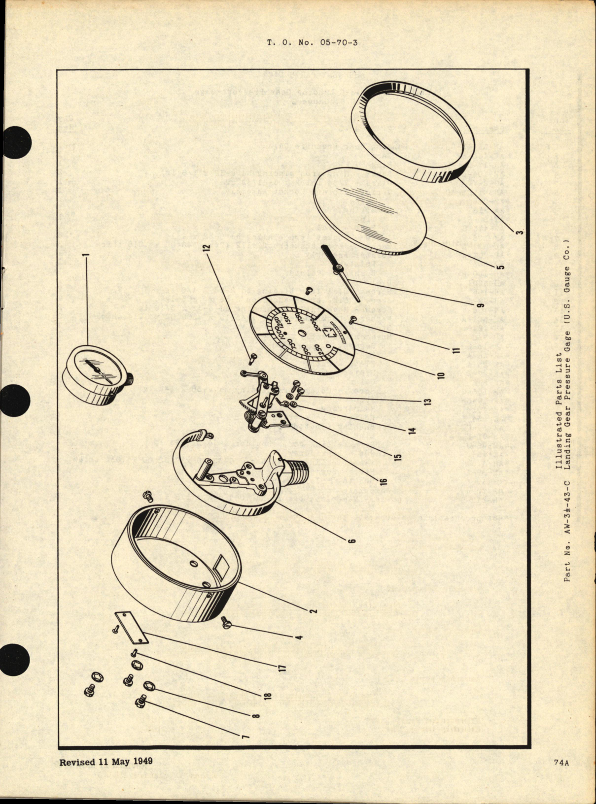 Sample page 5 from AirCorps Library document: Parts Catalog for Pressure Gages