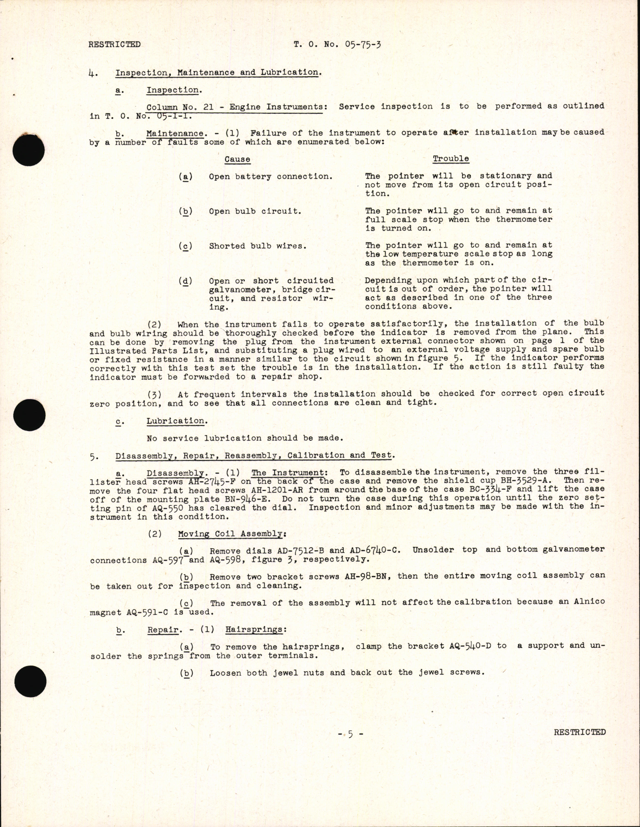 Sample page 7 from AirCorps Library document: Handbook of Instructions with Parts Catalog for Engine Gage Units