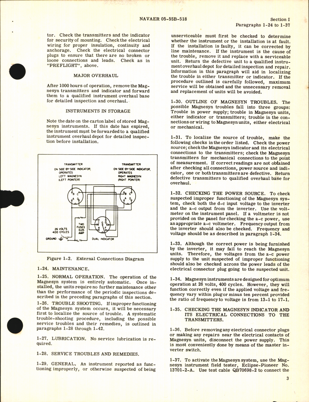 Sample page 5 from AirCorps Library document: Operation, Service, & Overhaul Inst w/ Parts Catalog for Magnesyn Position Dual Indicator