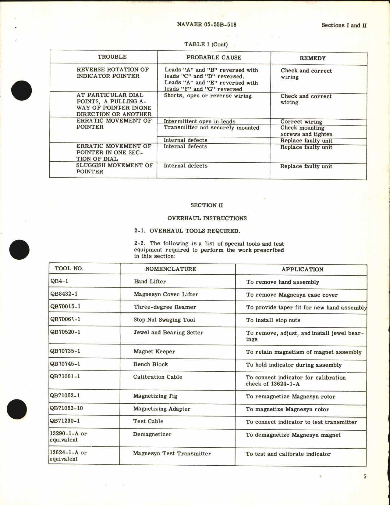 Sample page 7 from AirCorps Library document: Operation, Service, & Overhaul Inst w/ Parts Catalog for Magnesyn Position Dual Indicator