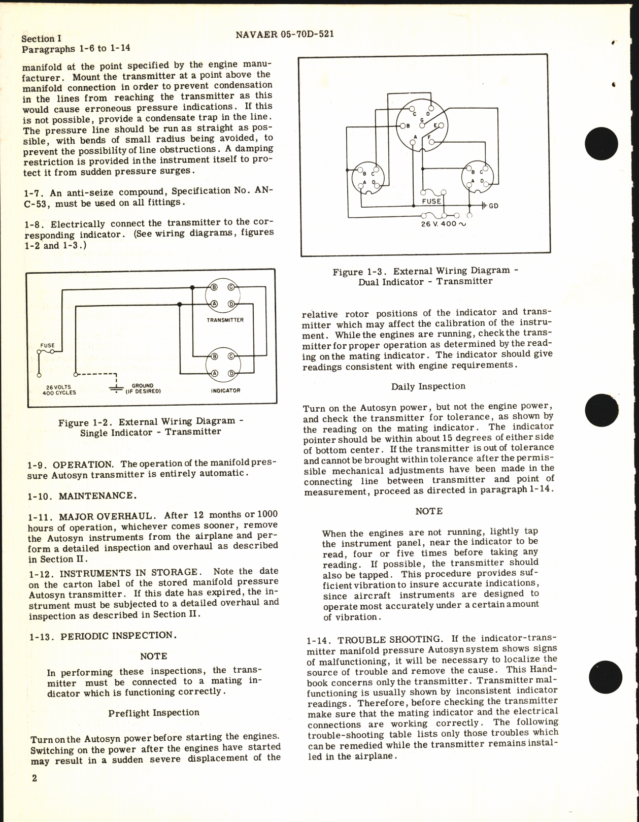 Sample page 6 from AirCorps Library document: Operation, Service, & Overhaul Inst w/ Parts Catalog for Manifold Pressure Transmitters