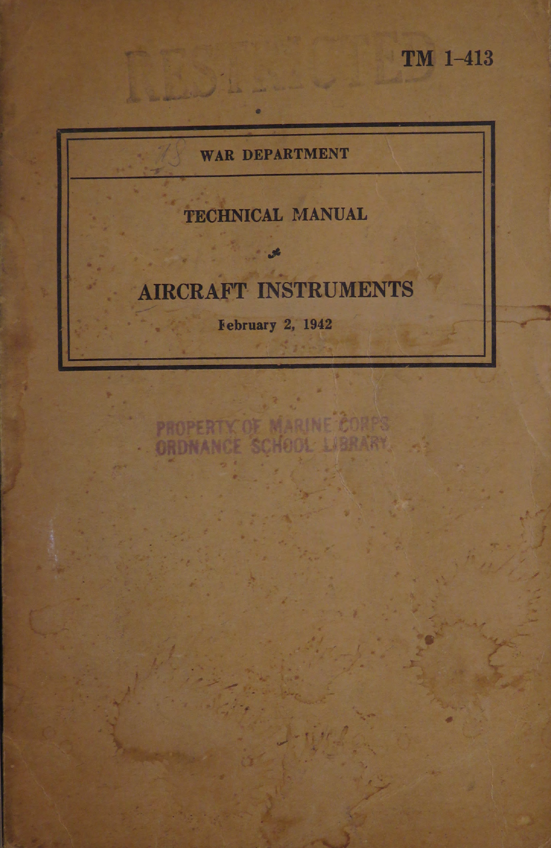 Sample page 1 from AirCorps Library document: Technical Manual - Aircraft Instruments