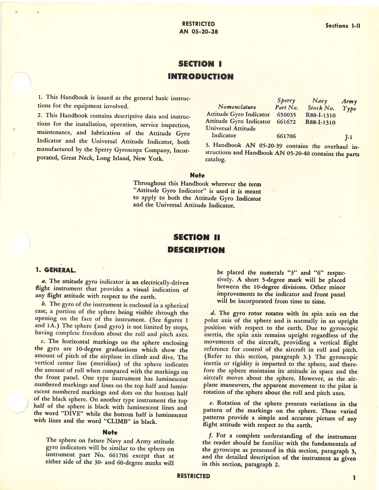 Sample page 5 from AirCorps Library document: Operation and Service Instructions for Attitude Gyro Indicator Navy R88-I-1310 and Universal Attitude Gyro Indicator Type J-1