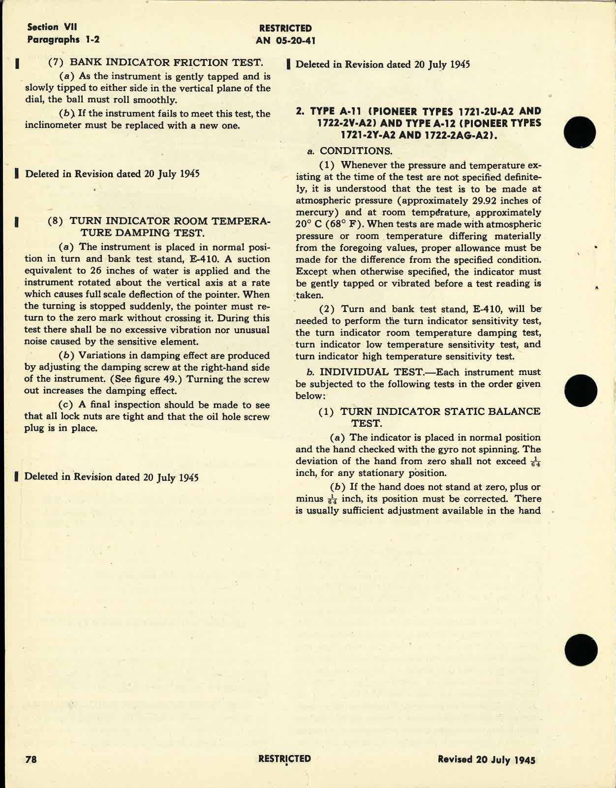 Sample page 6 from AirCorps Library document: Operation, Service, & Overhaul Instructions with Parts Catalog for Turn and Bank Indicators