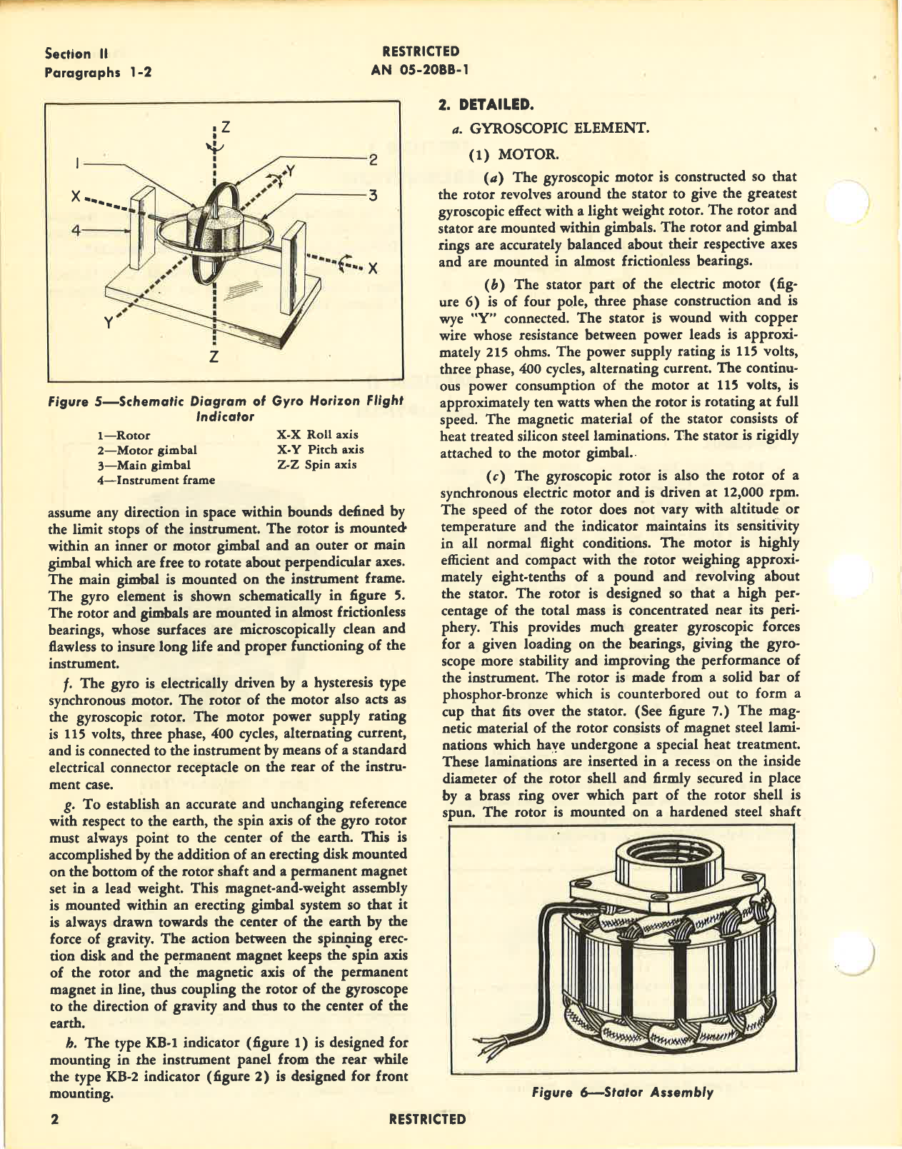 Sample page 6 from AirCorps Library document: Handbook of Instructions with Parts Catalog for Gyro Horizon Indicator Type E-1, F.S.S.C. 88-I-1357