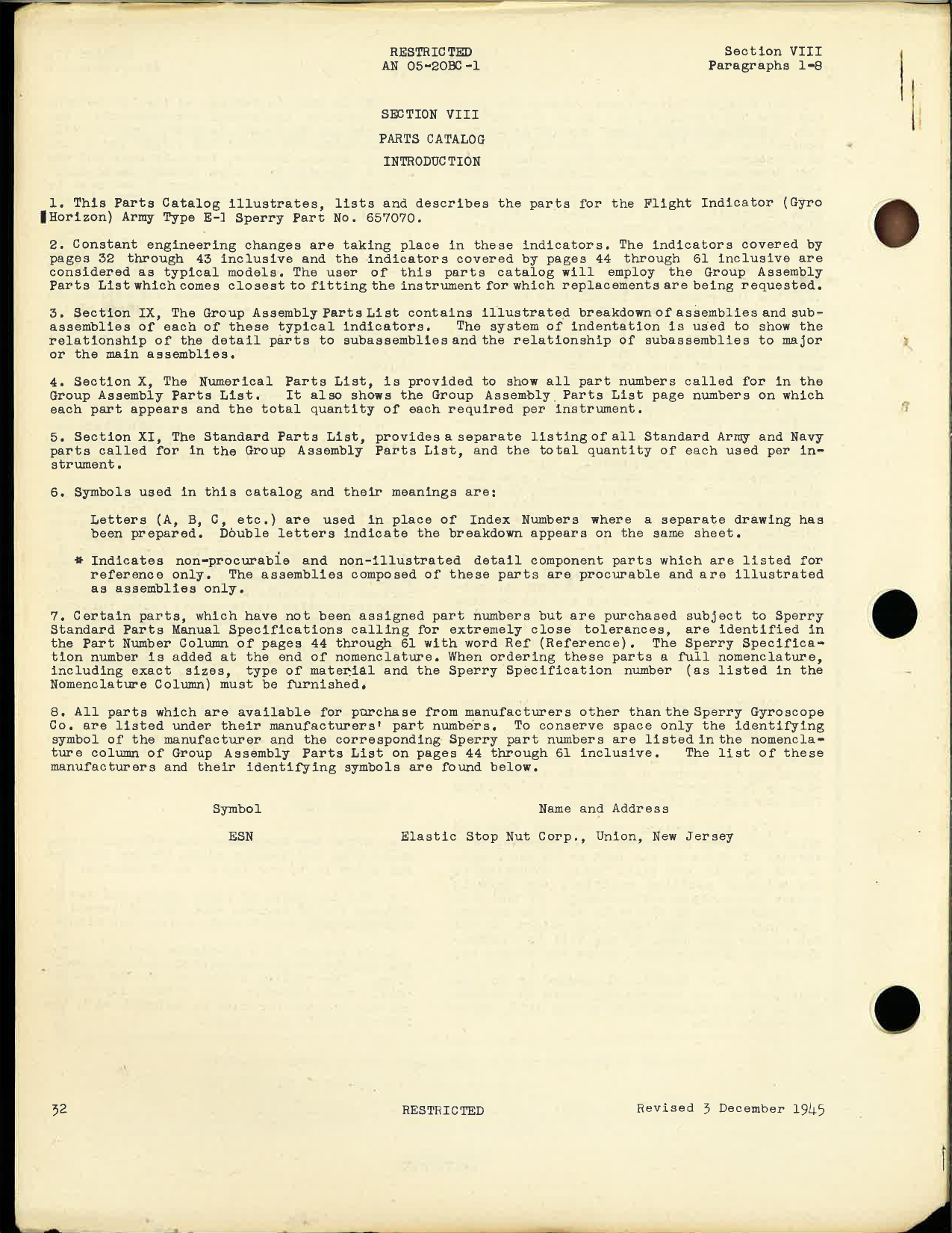 Sample page 6 from AirCorps Library document: Operation, Service, & Overhaul Instructions with Parts Catalog for Flight Indicator (Gyro Horizon) Type E-1