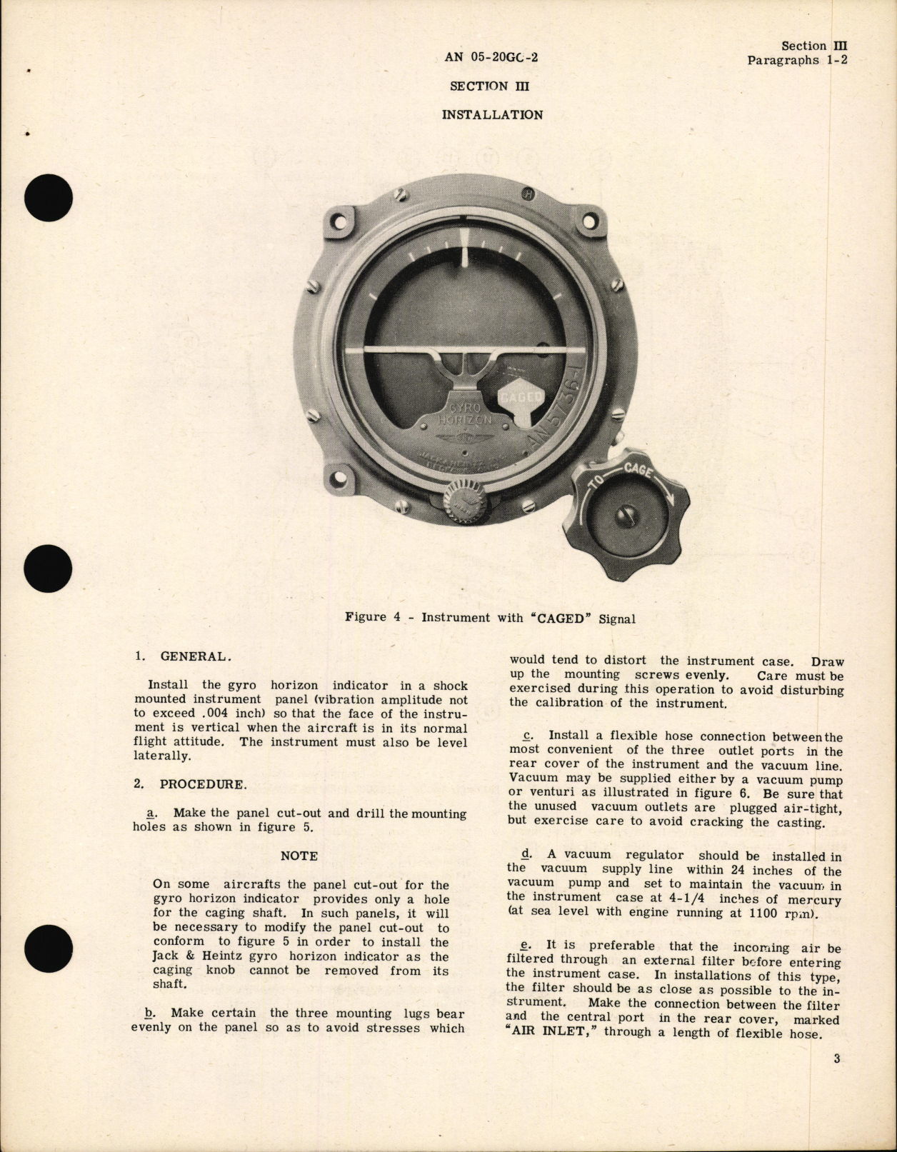 Sample page 7 from AirCorps Library document: Operation, Service, & Overhaul Instructions with Parts Catalog for Type AN 5736-1 F.S.S.C. 88-I-1350 Gyro Horizon Indicator