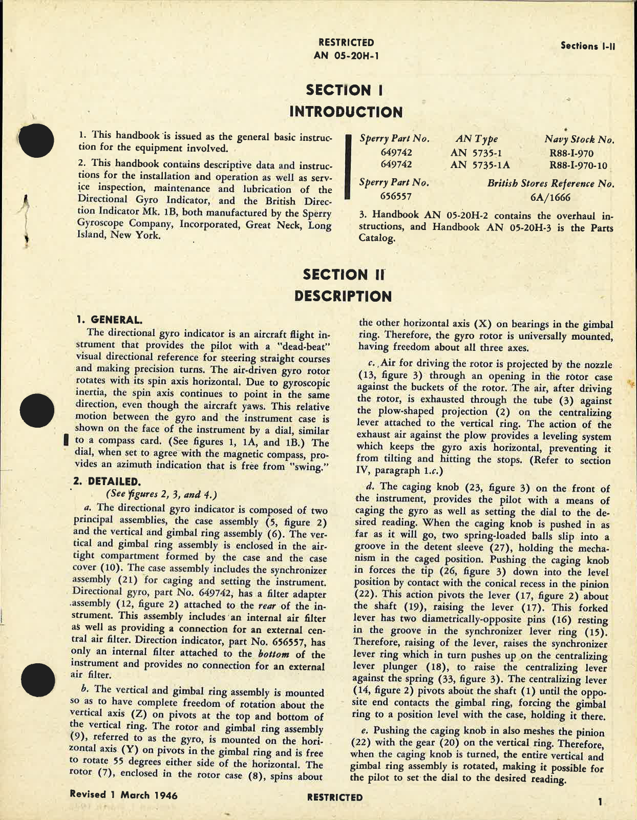 Sample page 5 from AirCorps Library document: Operation and Service Instructions for Directional Gyro Indicators