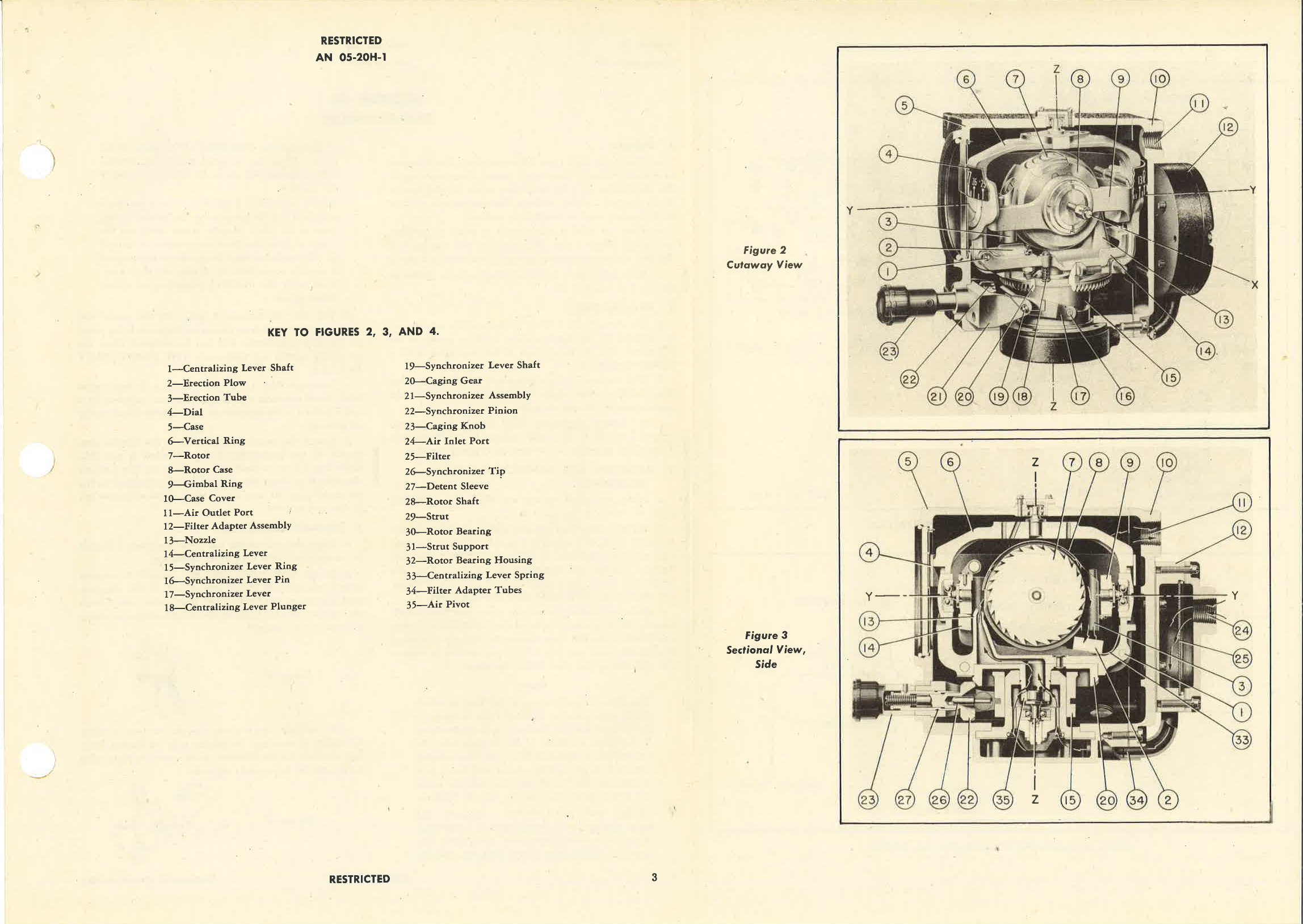 Sample page 7 from AirCorps Library document: Operation and Service Instructions for Directional Gyro Indicators Type AN 5735-1