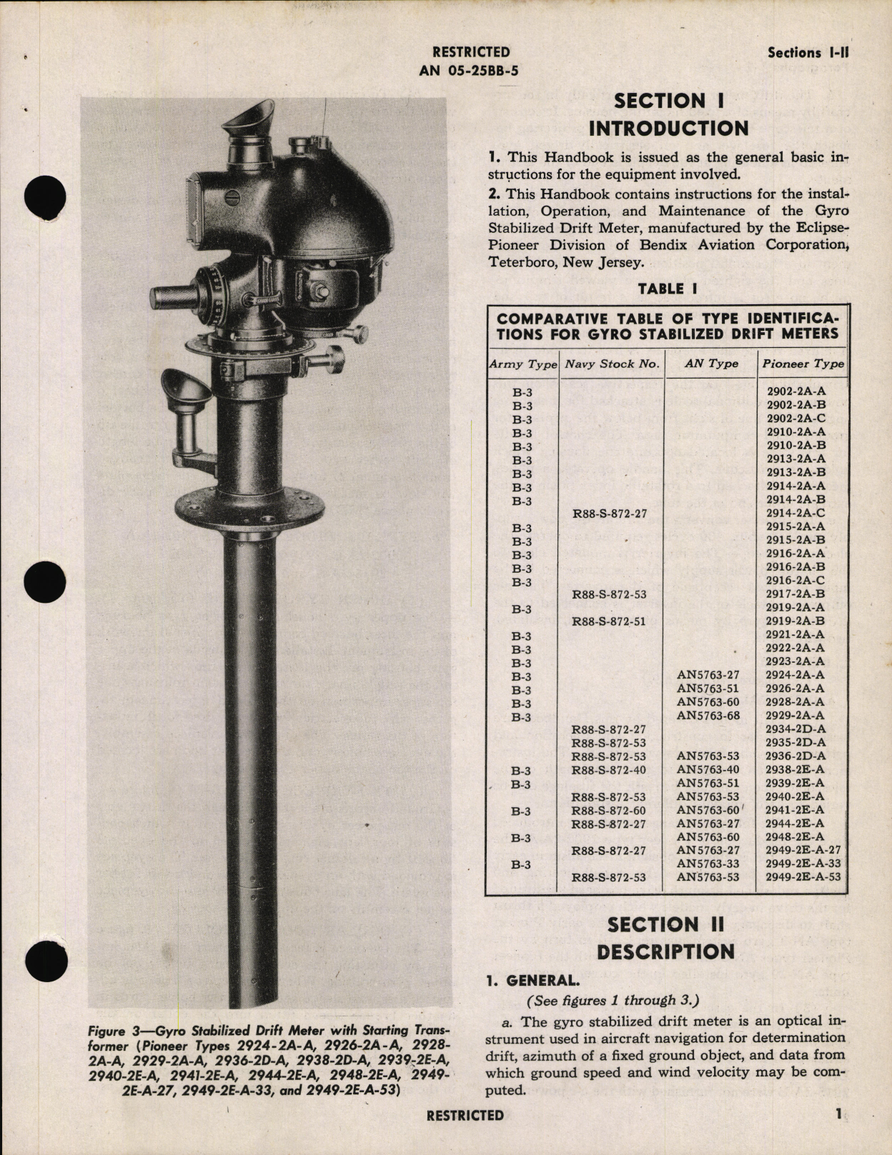 Sample page 5 from AirCorps Library document: Operation and Service Instructions for Drift Meters Type B-3 (Navy R88-S-872-27, -40, -51, -53, -60)
