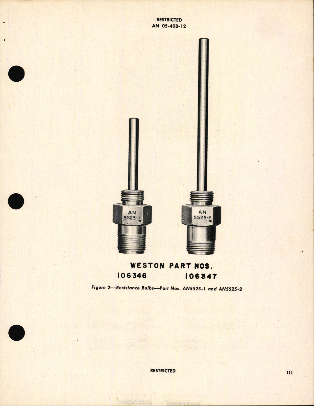 Sample page 5 from AirCorps Library document: Handbook of Instructions with Parts Catalog for Thermometer Indicators