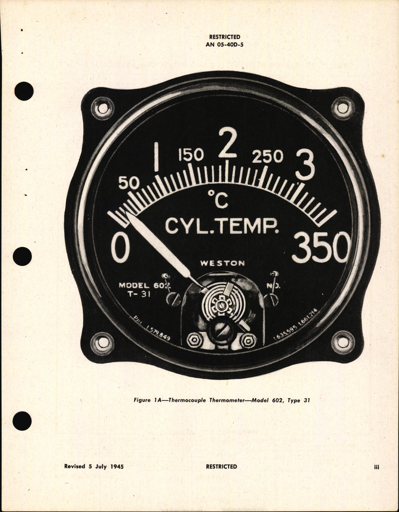 Sample page 5 from AirCorps Library document: Operation, Service, & Overhaul Instructions with Parts Catalog for Thermocouple Thermometers