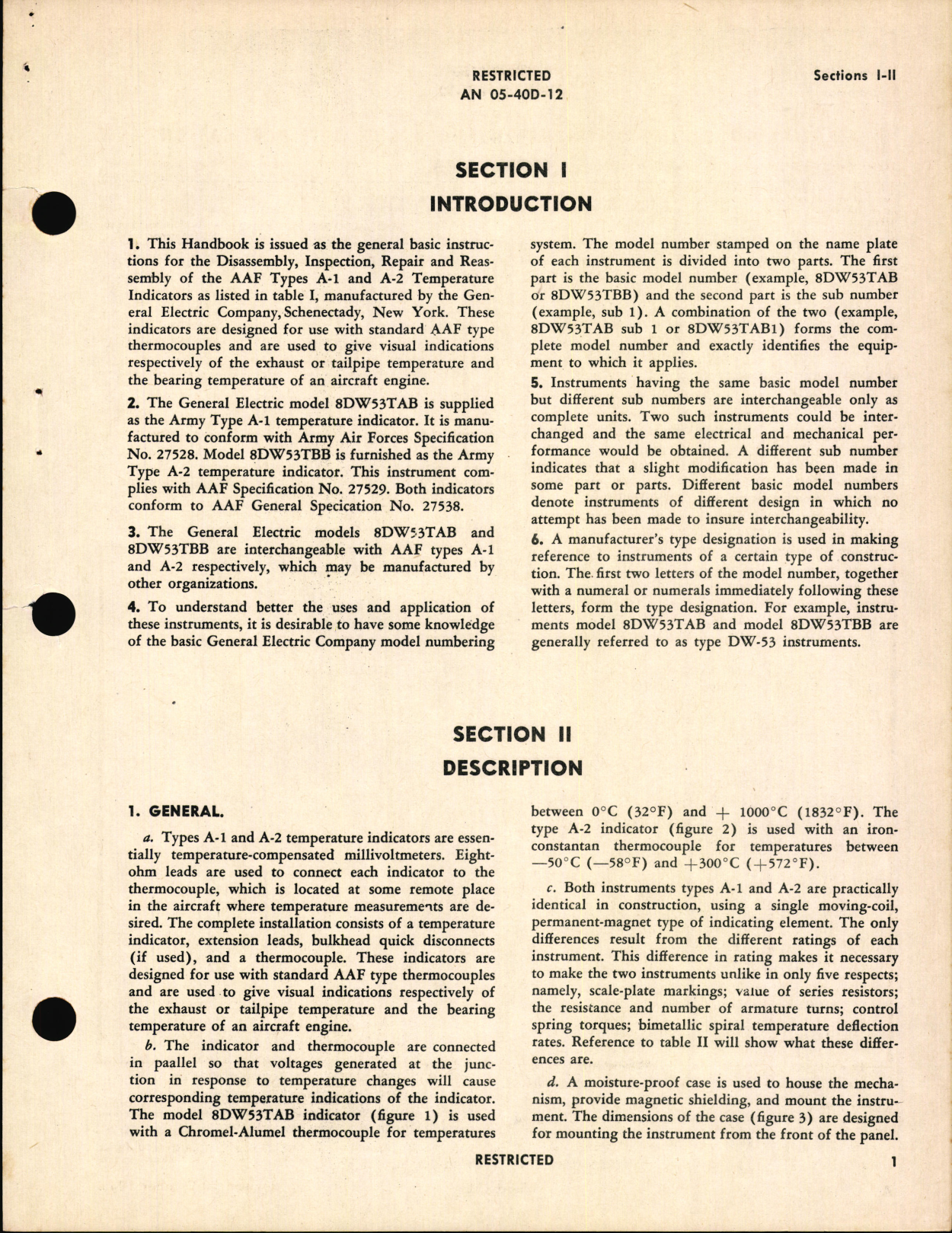 Sample page 7 from AirCorps Library document: Overhaul Instructions with Parts Catalog for Temperature Indicators Types A-1 and A-2